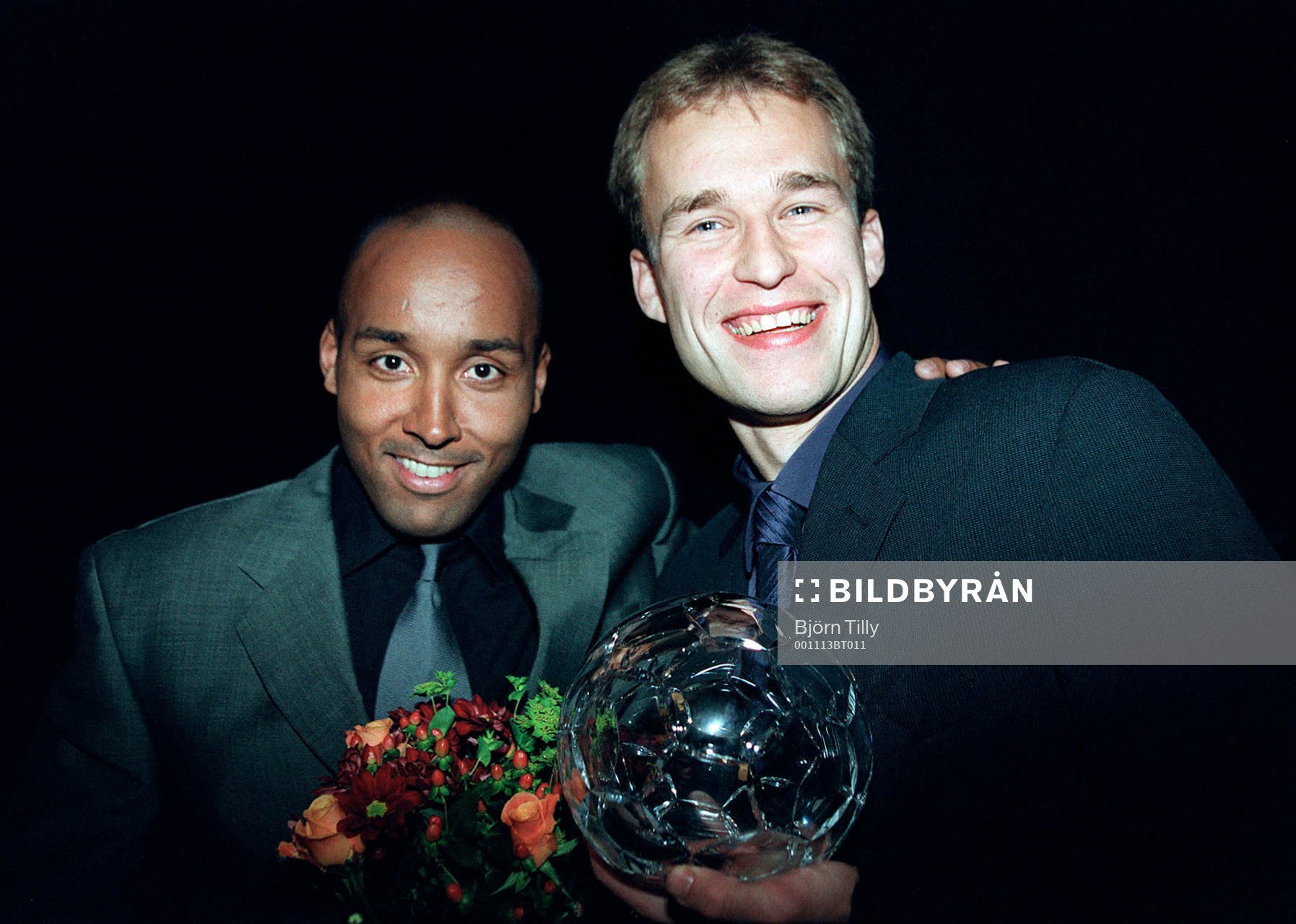 Prisutdelare Martin Dahlin och Årets Målvakt, Håkan