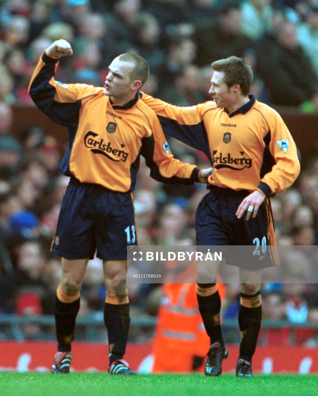  Danny Murphy och Nick Barmby, Liverpool. (Jubel)