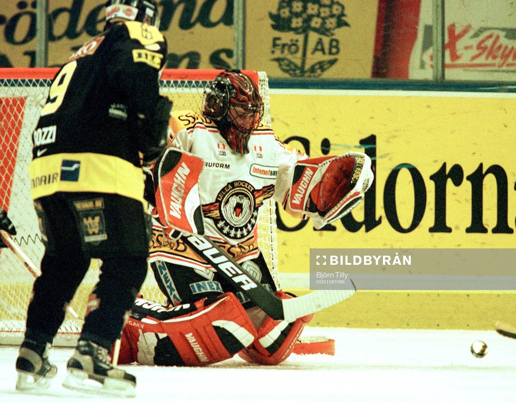 Ishockey, Elitserien, AIK - Luleå. Jarmo Myllys, målvakt