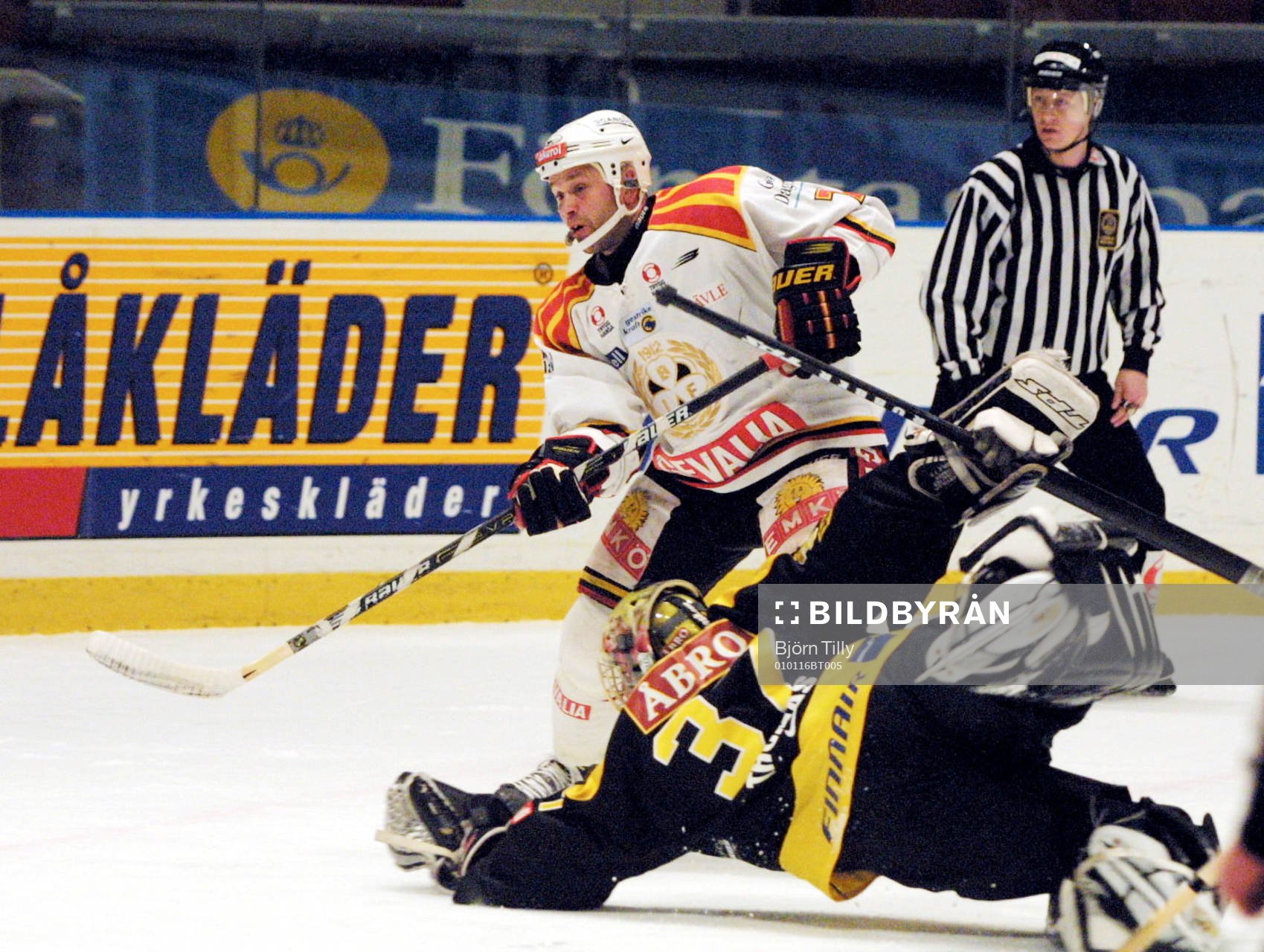 Pär Djoos, Brynäs och Tim Thomas, målvakt AIK