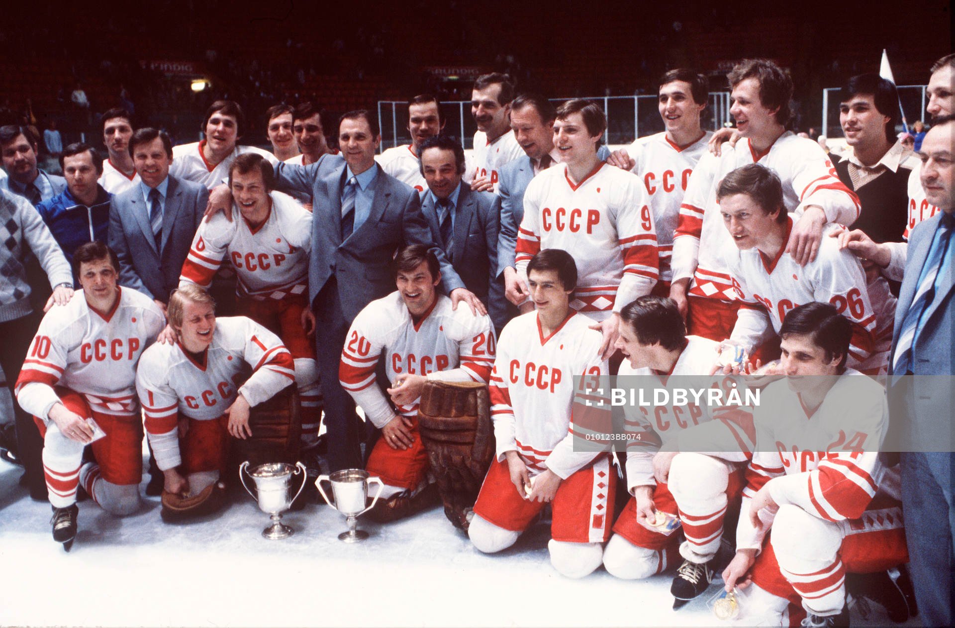 1981 Ishockey, Lagbild Sovjet. (Guld, Jubel)