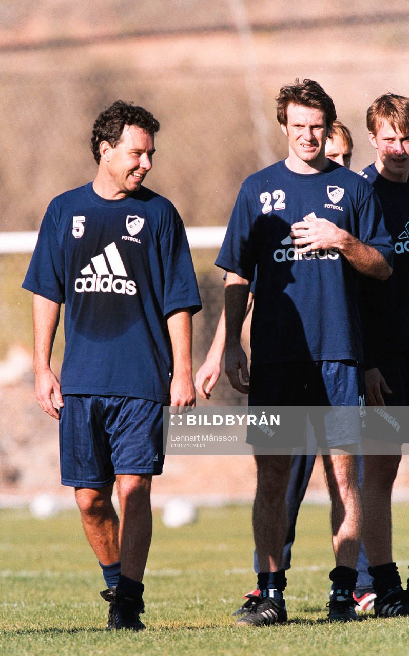 Djurgårdens Stefan Rehn och Nisse Andén i solen