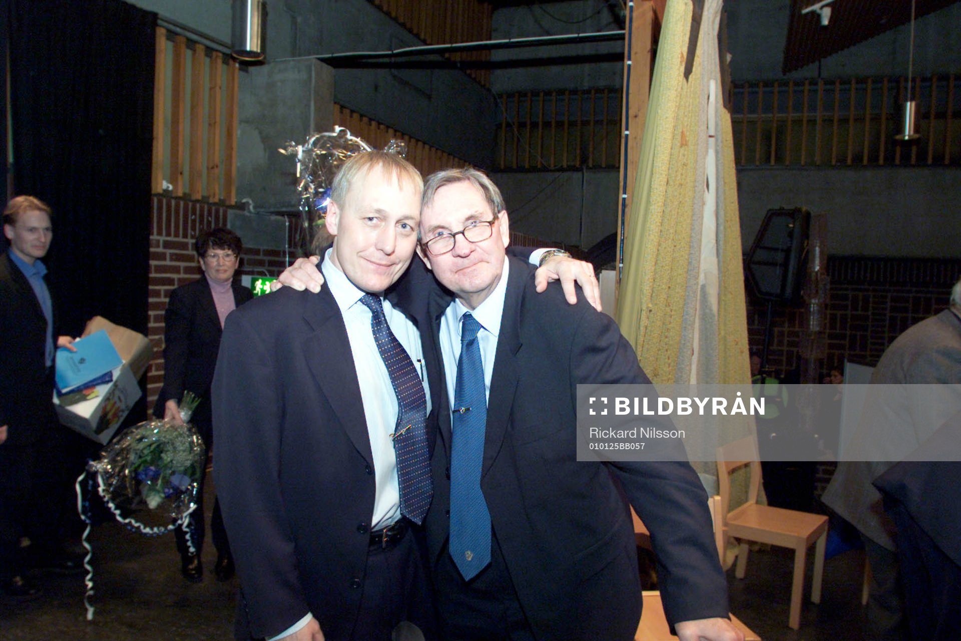 Bengt Sjöholm, ordförande Halmstad och Stig Nilsson