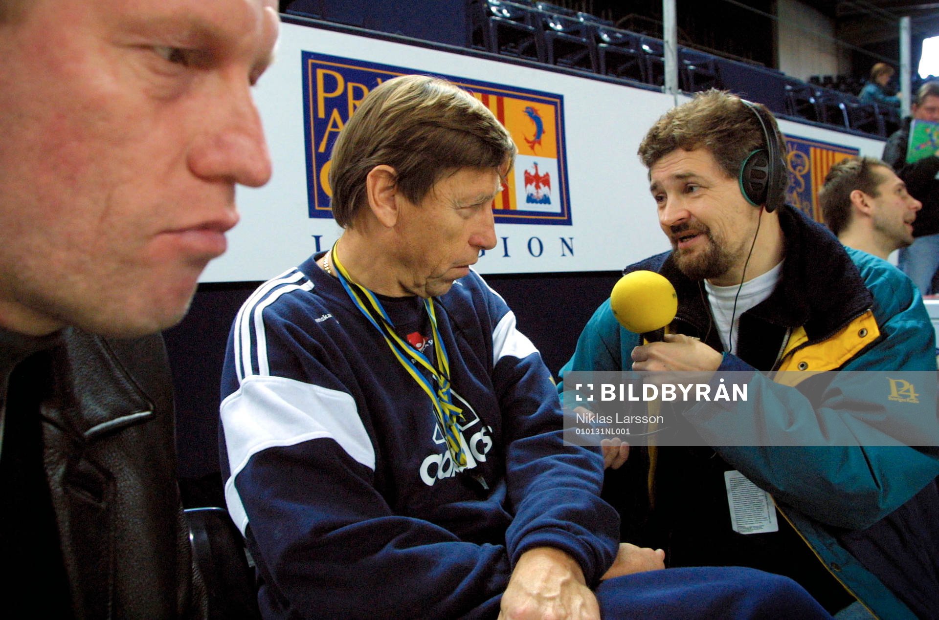 Radiosportens reporter Paul Zyra och expertkommentatorn