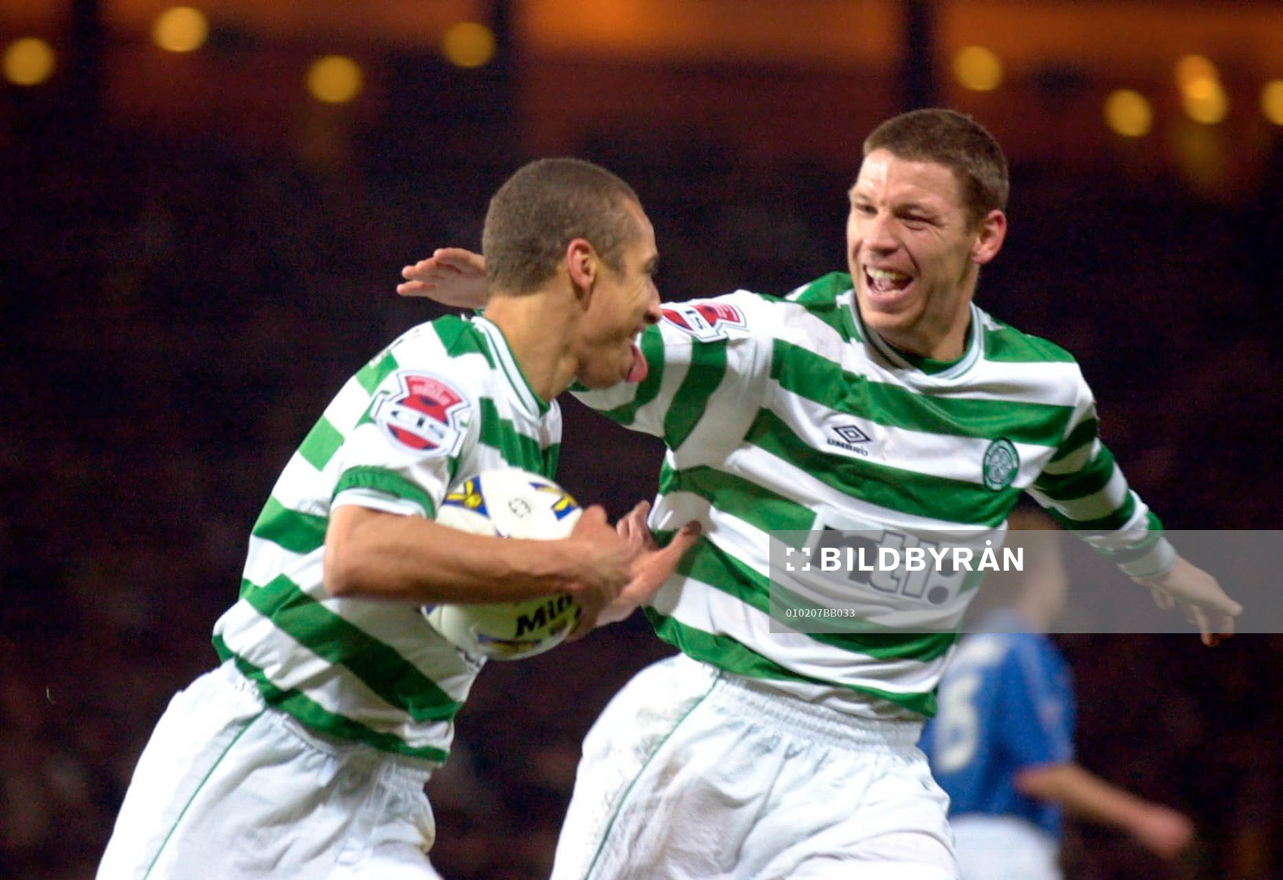 Henrik Larsson och Alan Thompson, Celtic (Jubel)