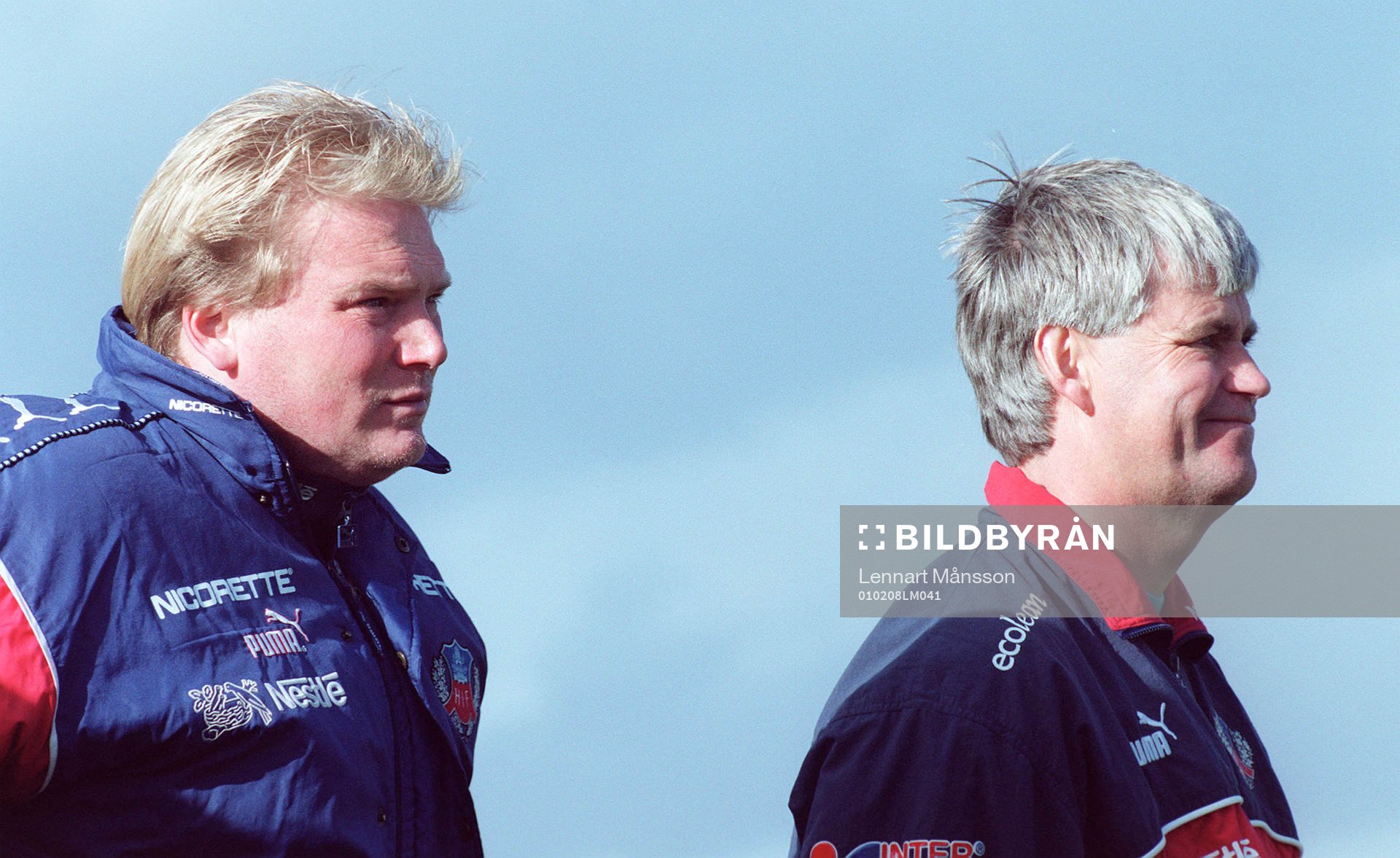 Hans Carell, lagledare och Nanne Bergstrand, tränare