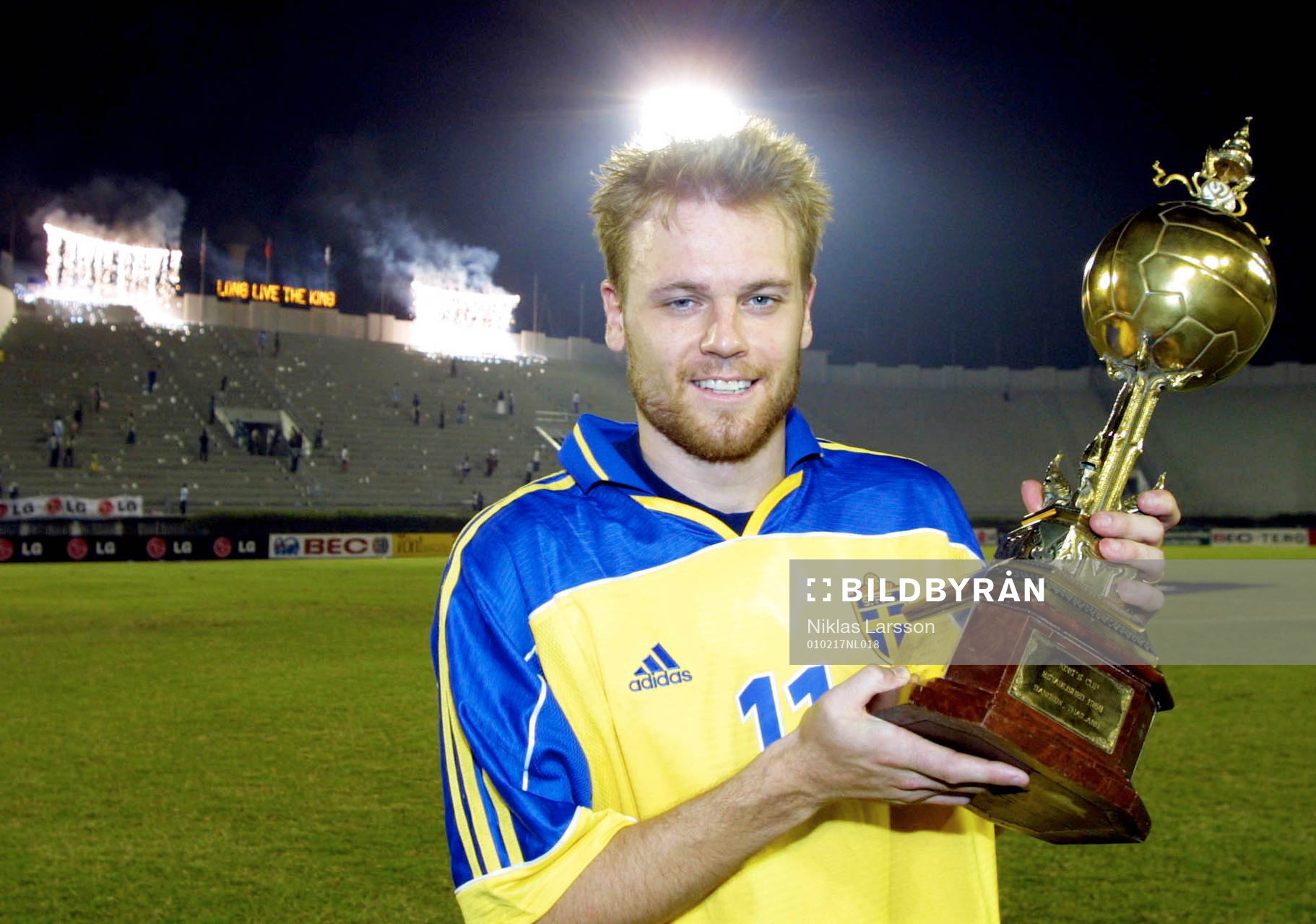 Kings Cup, Final, Sverige - Kina: Mattias Jonson, Sverige.