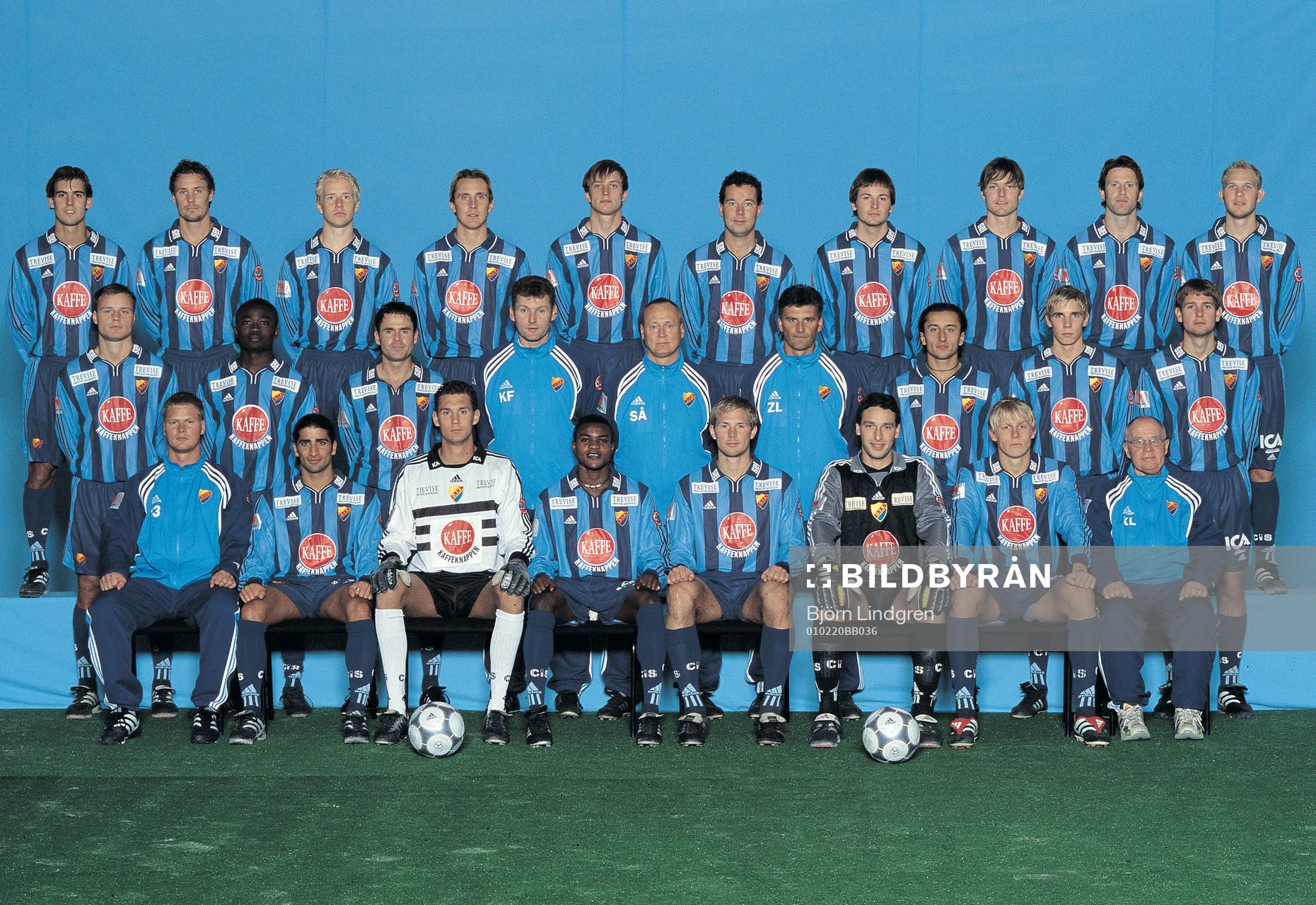 Lagbild Djurgården (Djurgårdens IF) Bakre raden fr v :