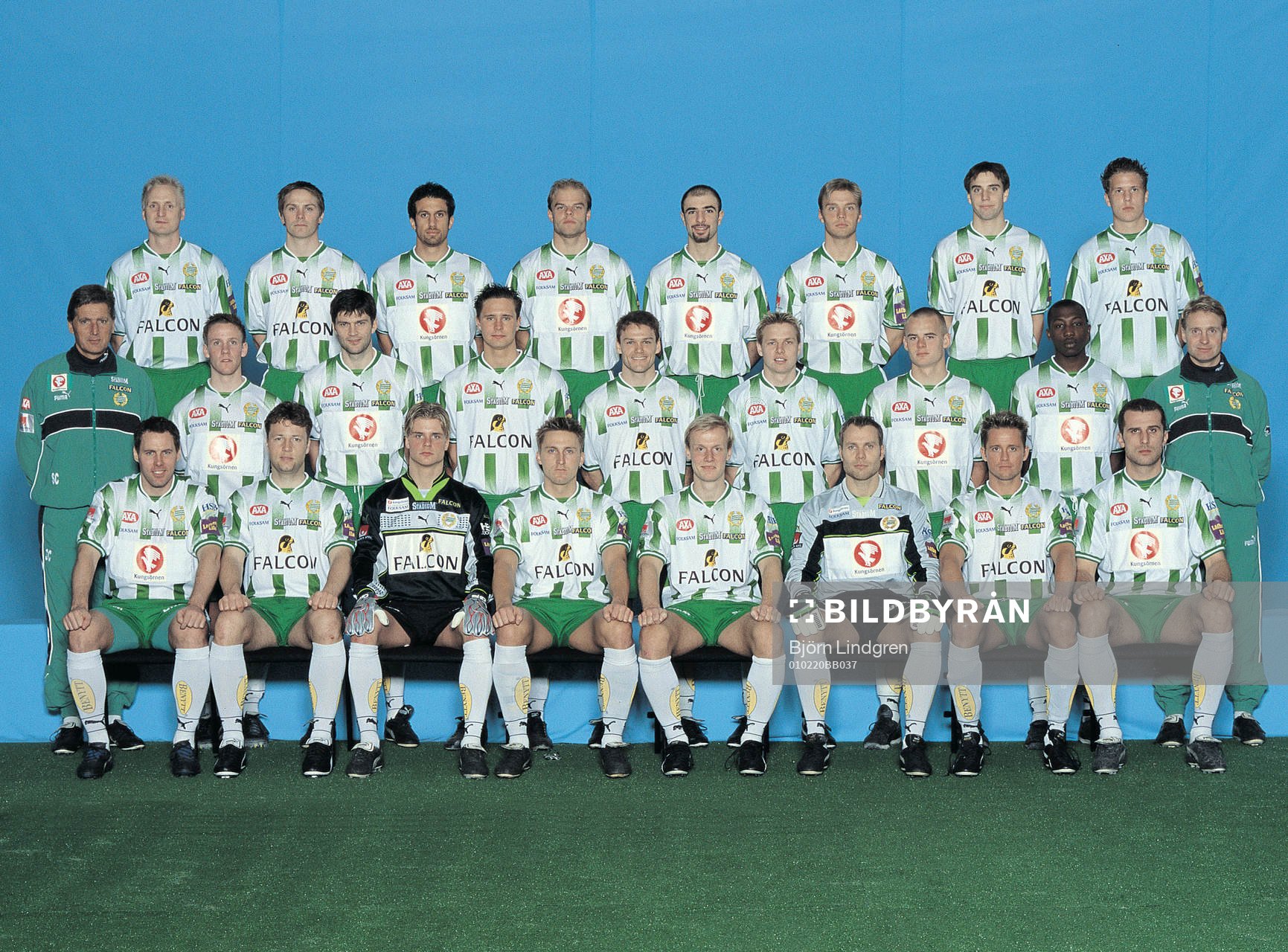 Lagbild Hammarby IF: Bakre raden fr v: Christer Fursth,