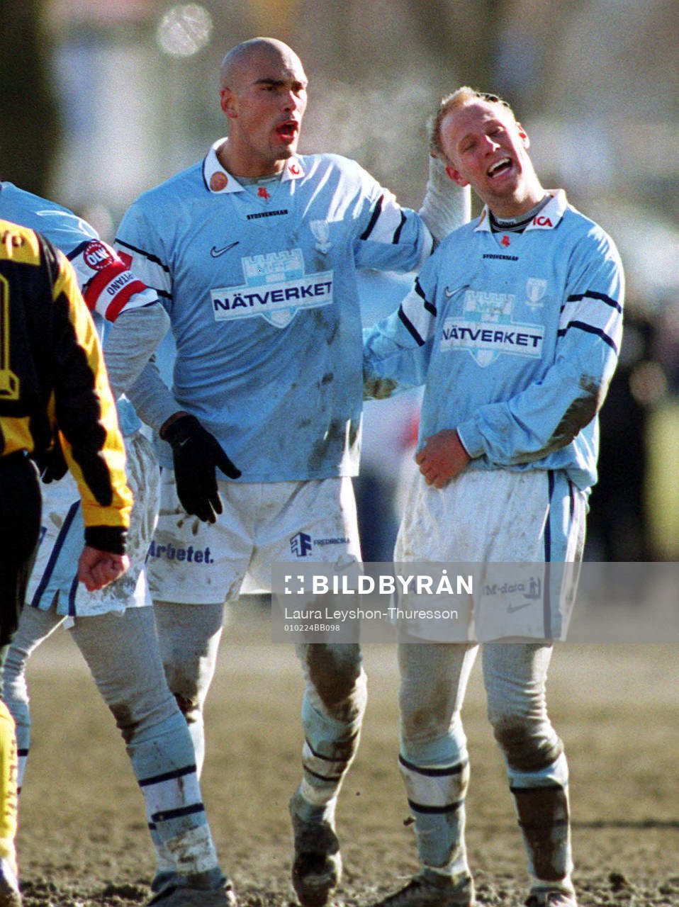  Daniel Majstorovic och Marcus Winqvist, Malmö jublar. (Jubel)