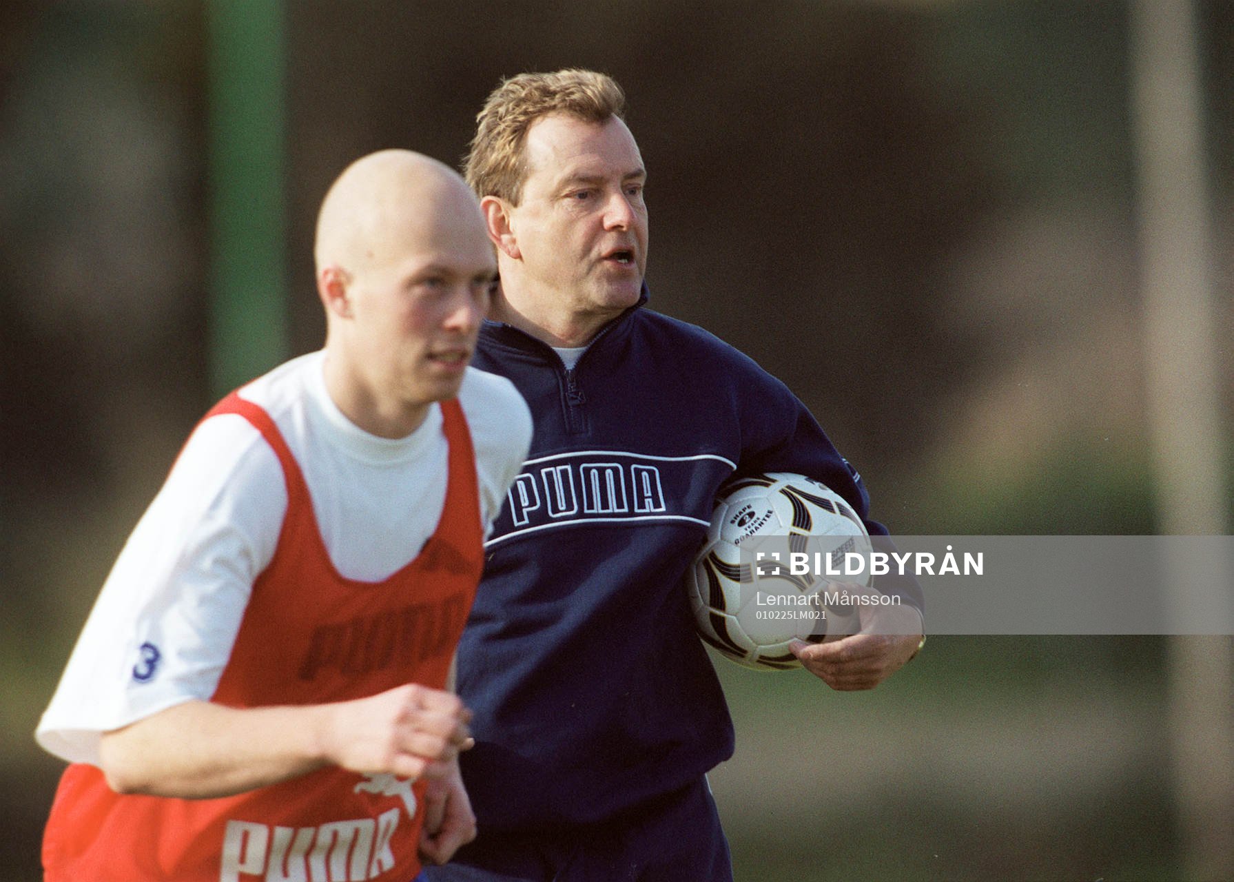Mikael Danielsson och Ole Mörk, tränare Trelleborg