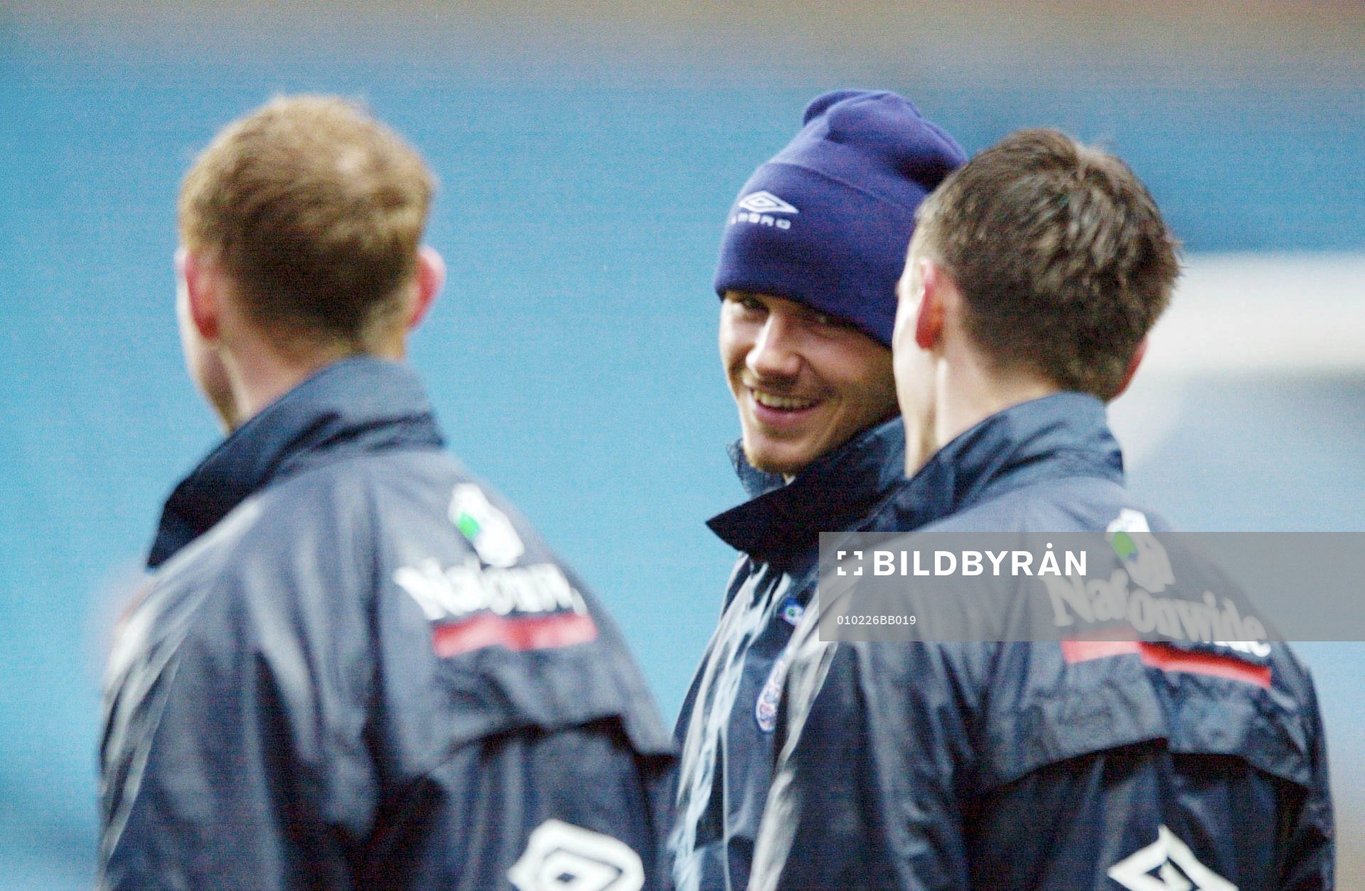 Nicky Butt, David Beckham och Gary Nevile, England