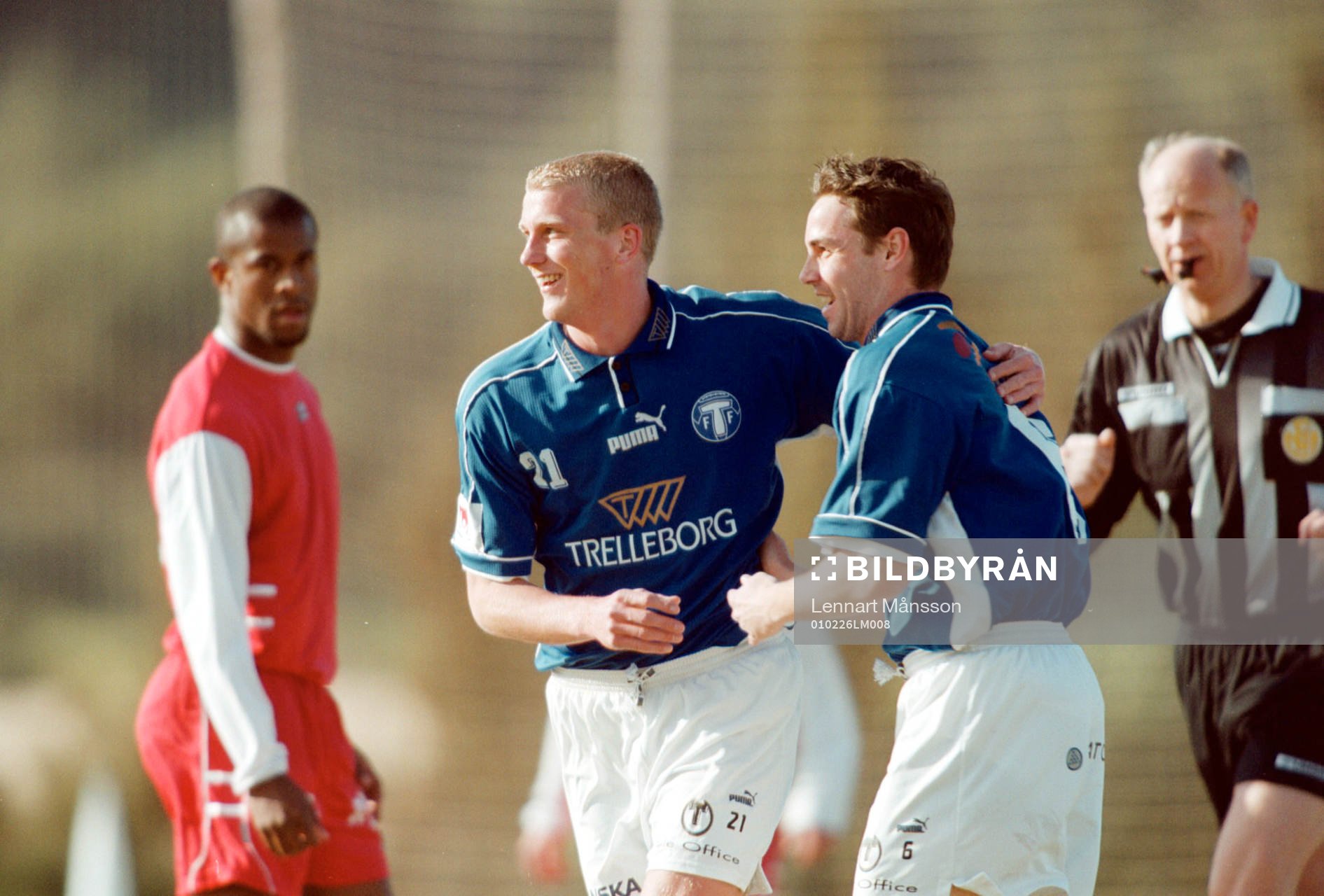 Thomas Magnusson och Mattias Kronvall, Trelleborg jublar.