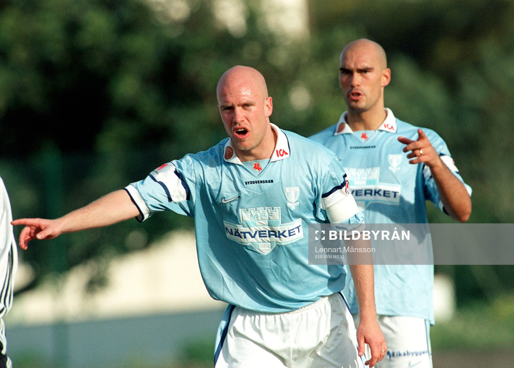 Olof Persson och Daniel Mastorovic ( i bakgrunden), Malmö
