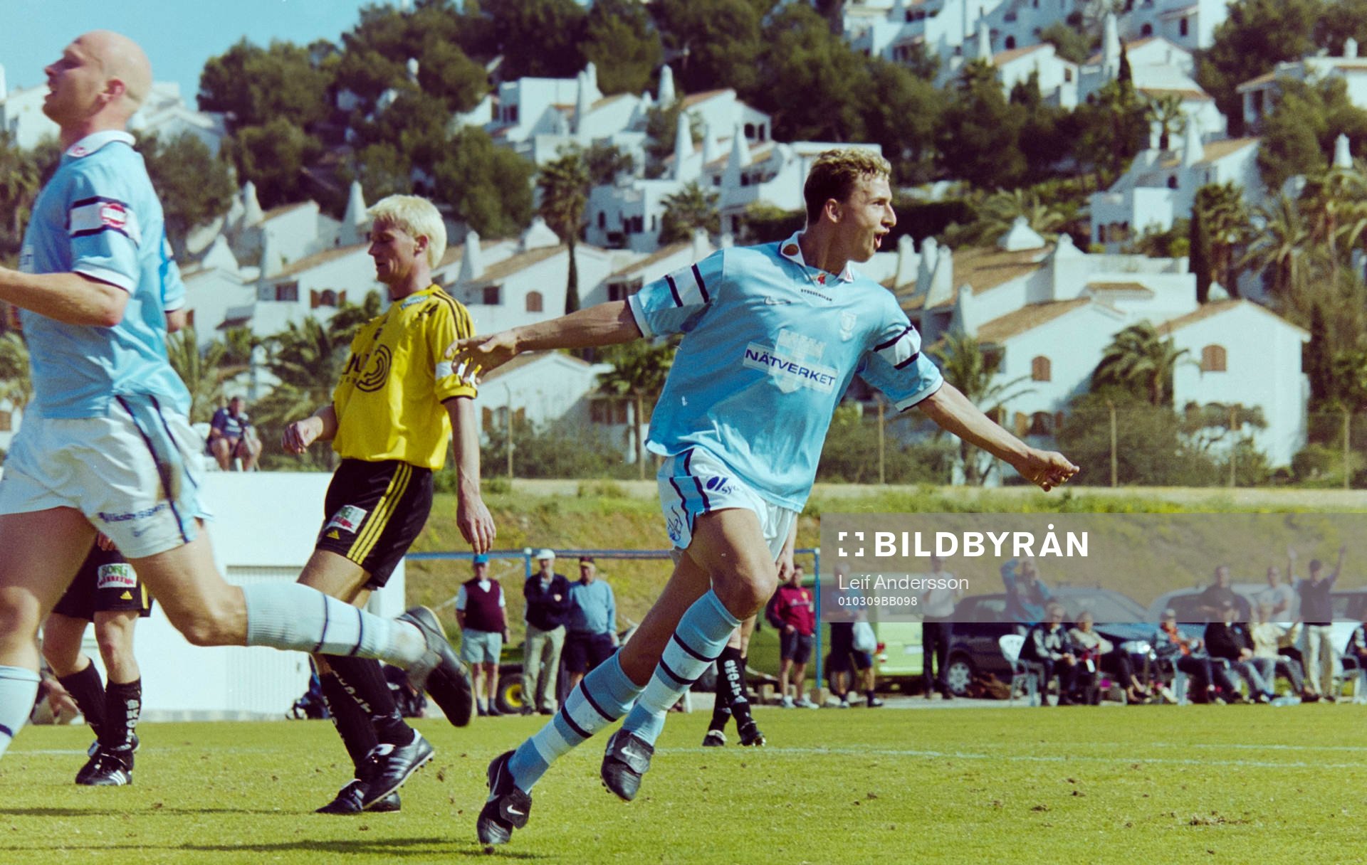  Zlatan Ibrahimovic, Malmö gör mål på Moss och jublar.