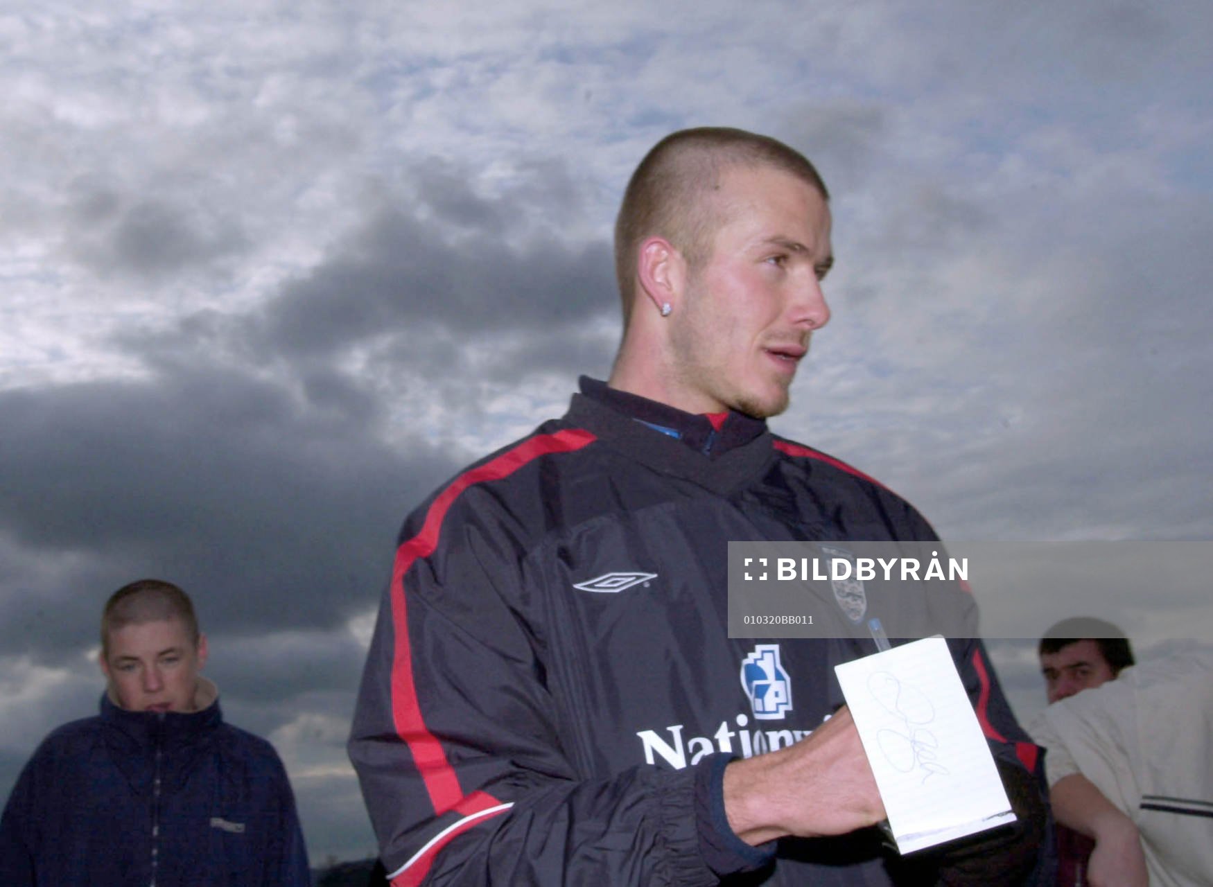 David Beckham, England skriver autografer