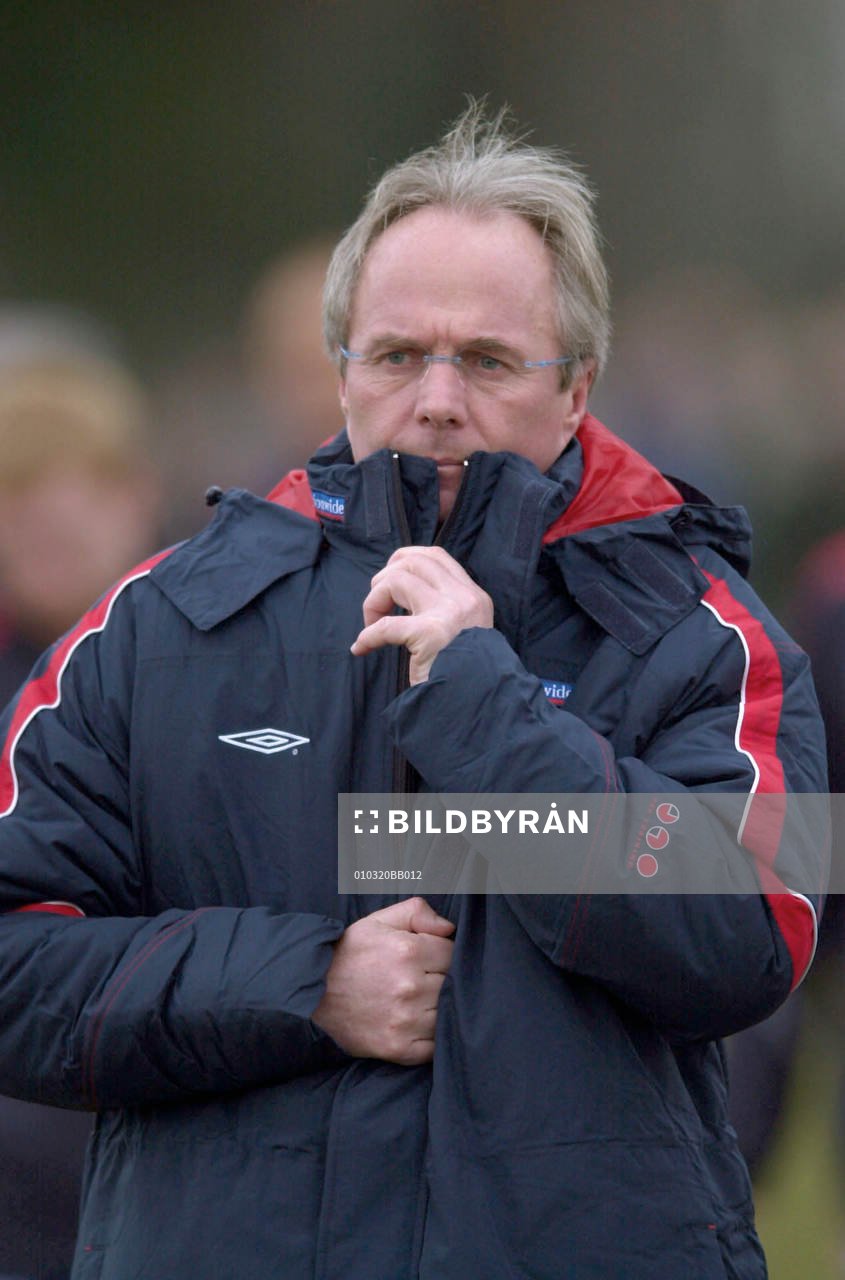 Englands förbundskapten Sven-Göran Eriksson (Svennis)