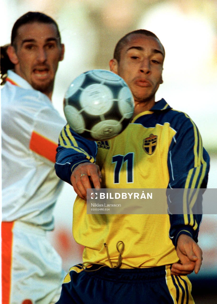Sverige - Makedonien: Henrik Larsson, Sverige