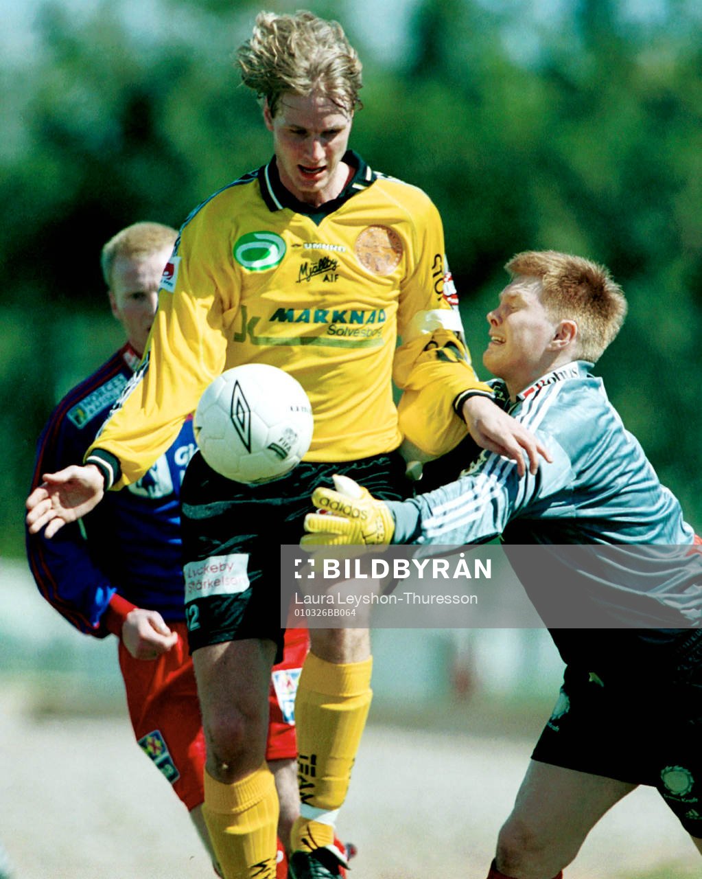 Fotboll, Träningsläger La Manga, Mjällby - Tromsdalen:  Simon Sjöfors, Mjällby och Tommy Berthensser, Tromsdalen