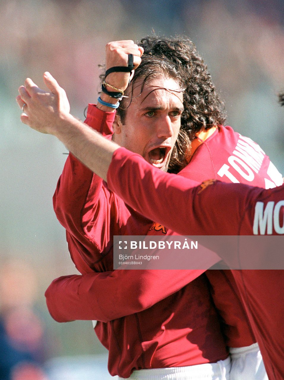 Fotboll, Italienska Serie A, Gabriel Batistuta, Roma (jubel)