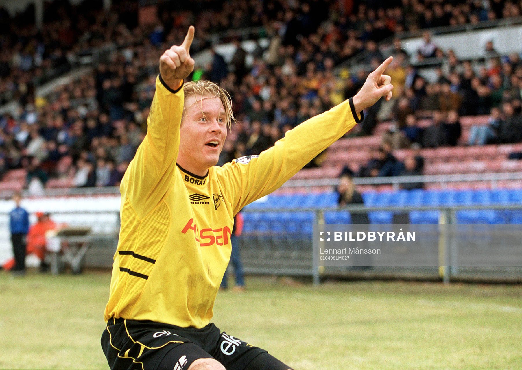 Fotboll, Allsvenskan,  Fredrik Berglund, Elfsborg (jubel)