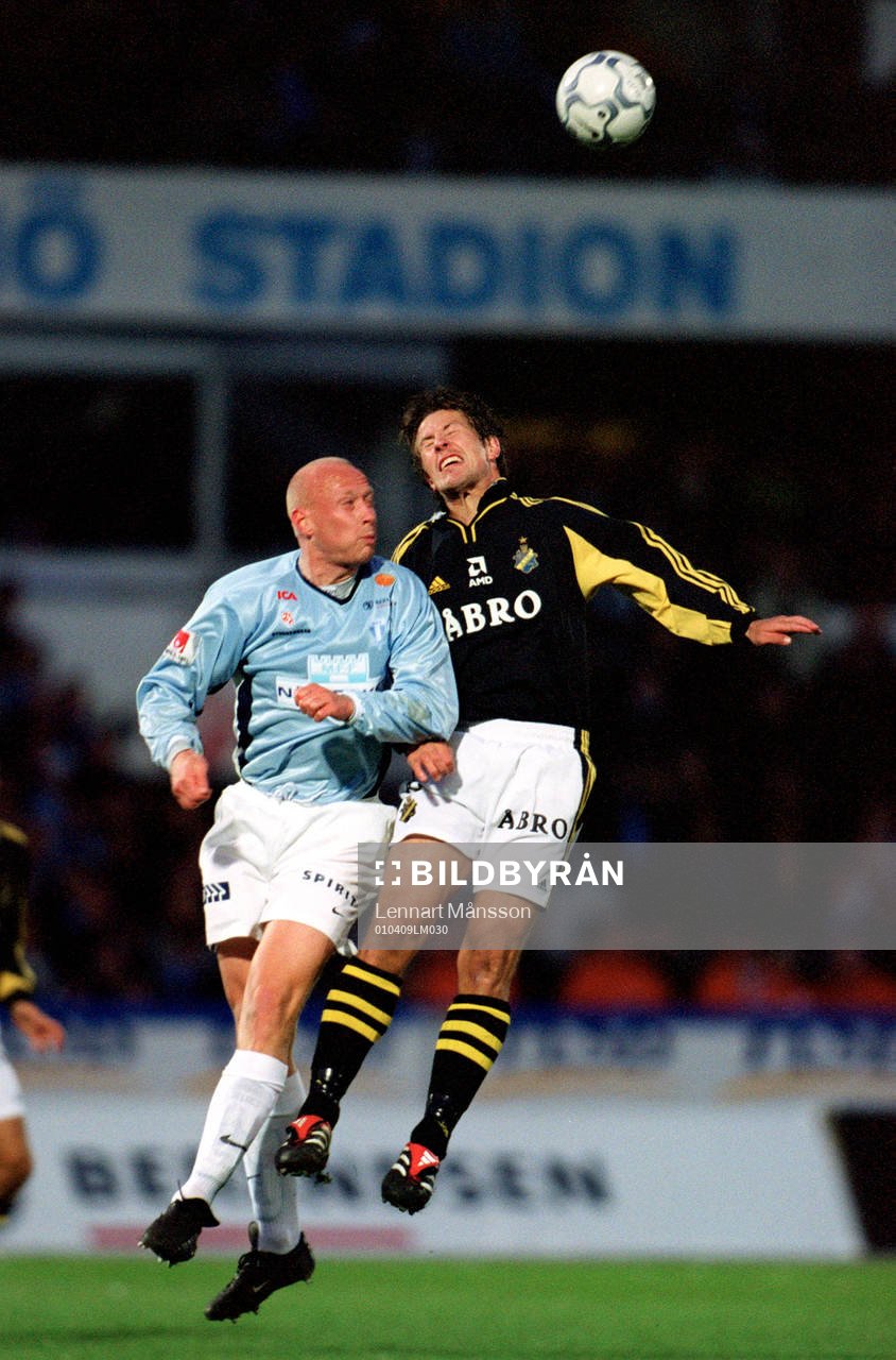 Peter Sörensen, Malmö FF och Thomas Lagerlöf, AIK