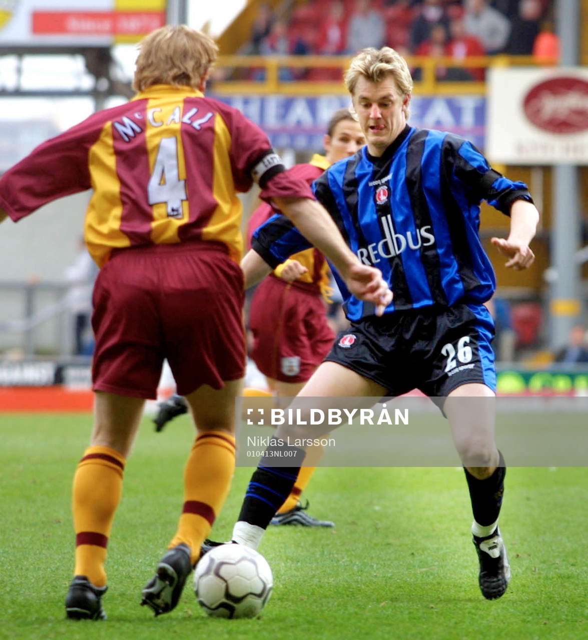 Fotboll, Premier League, Bradford - Charlton, Mathias