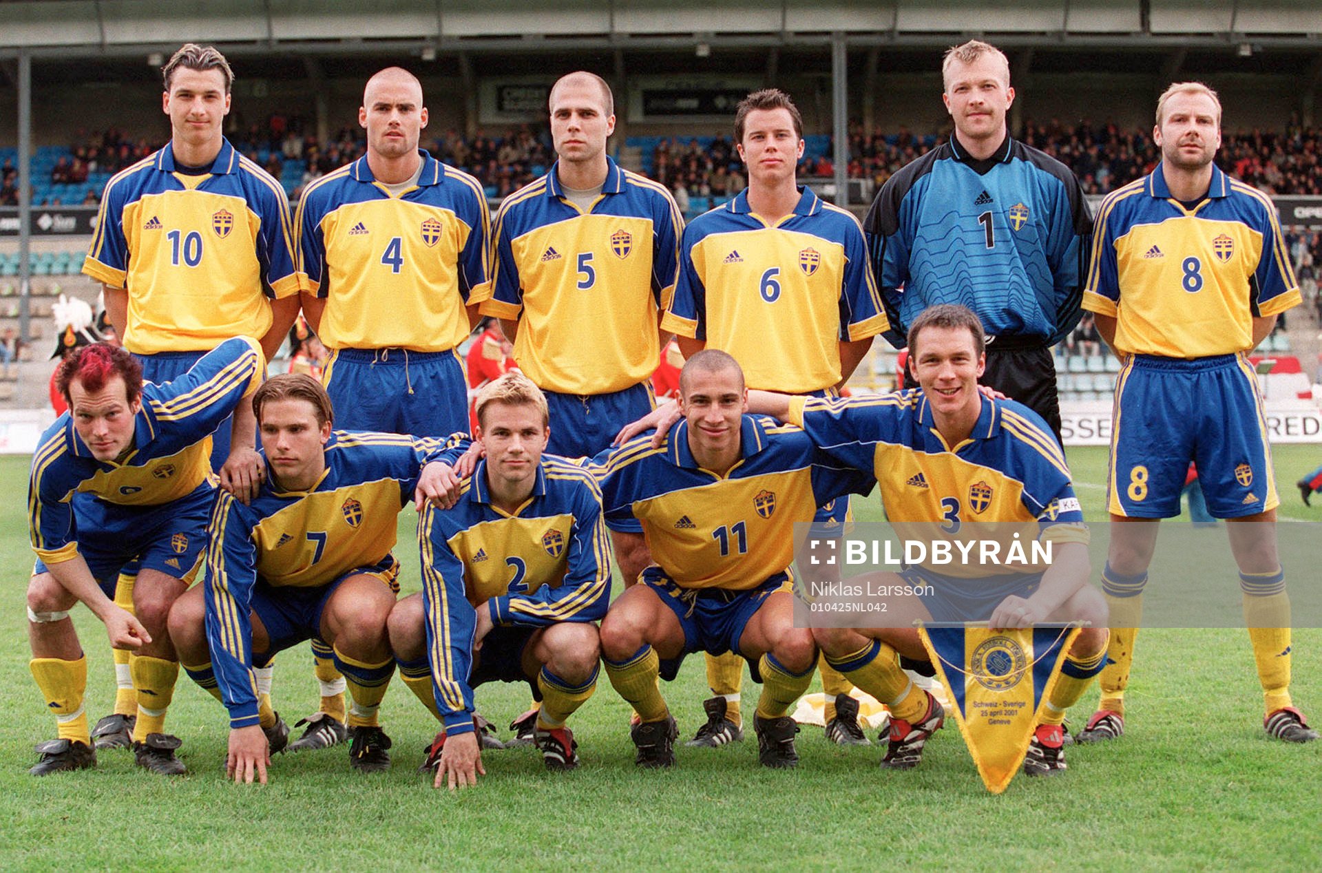 Sverige, Bakre raden fr. v: Zlatan Ibrahimovic, Olof
