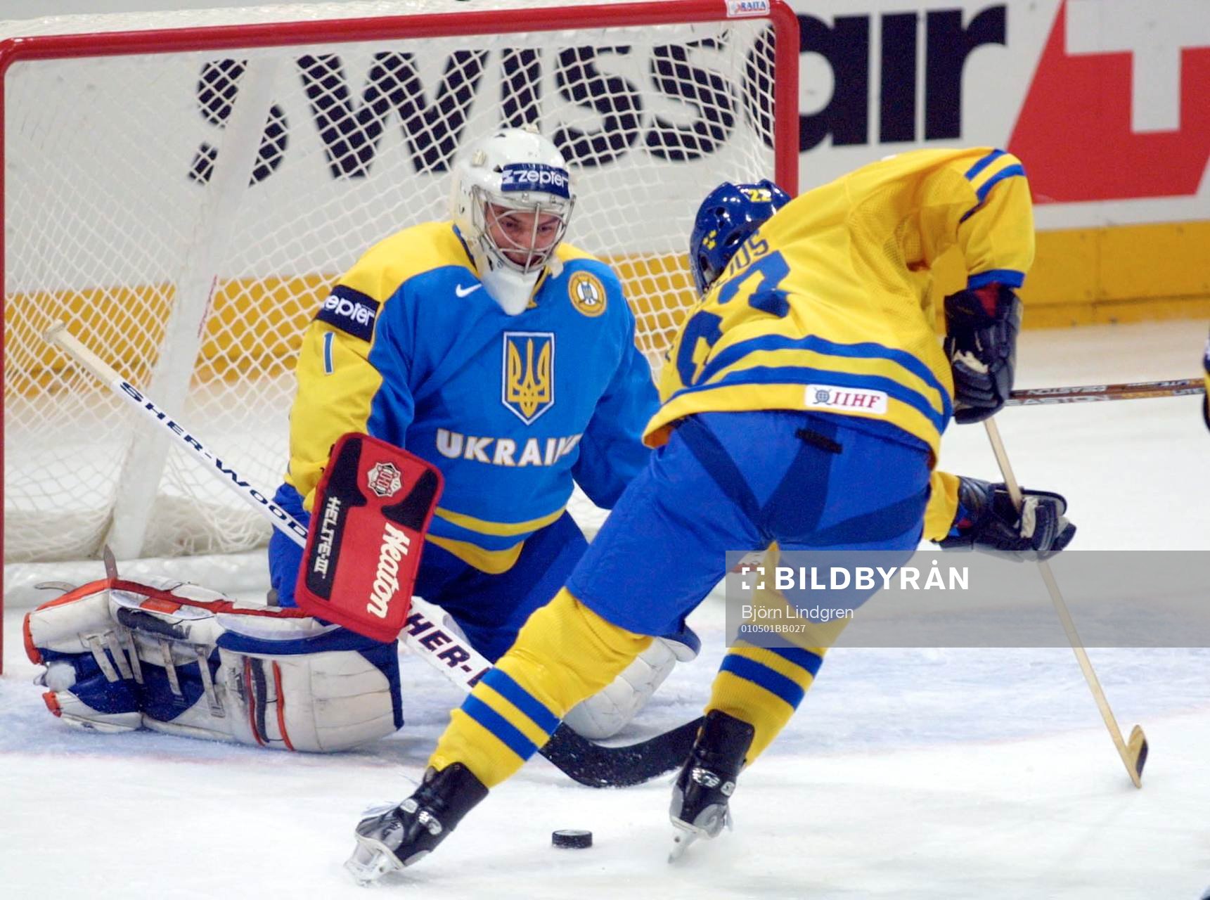 Kristian Huselius, Sverige framför Ukrainas målvakt