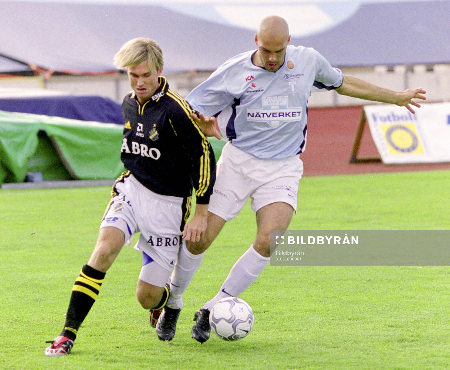 AIK:s Andreas Andersson mot Malmös Daniel Majstorovic