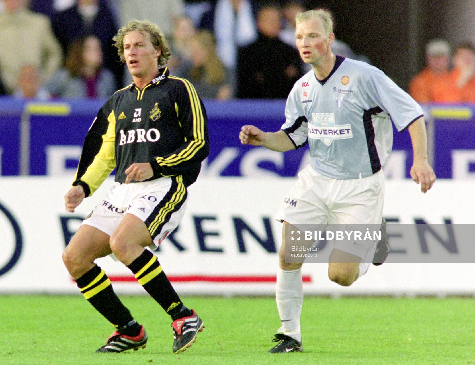 AIK:s Daniel Tjernström mot Malmös Jörgen Olsson