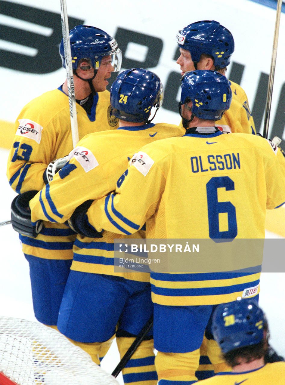 Fredrik Modin, Mats Sundin, Sverige, jublar (jubel)