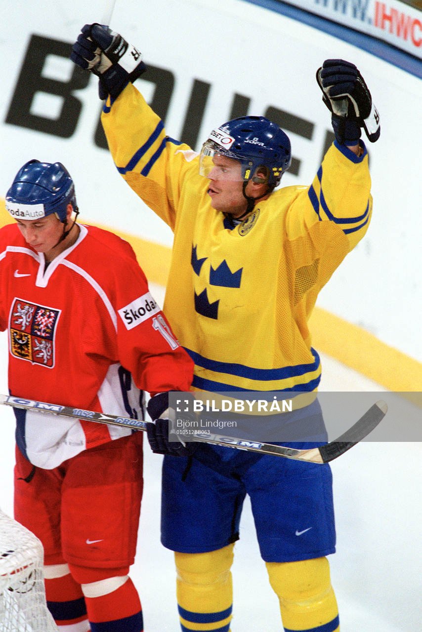 Fredrik Modin, Sverige, jublar (jubel)
