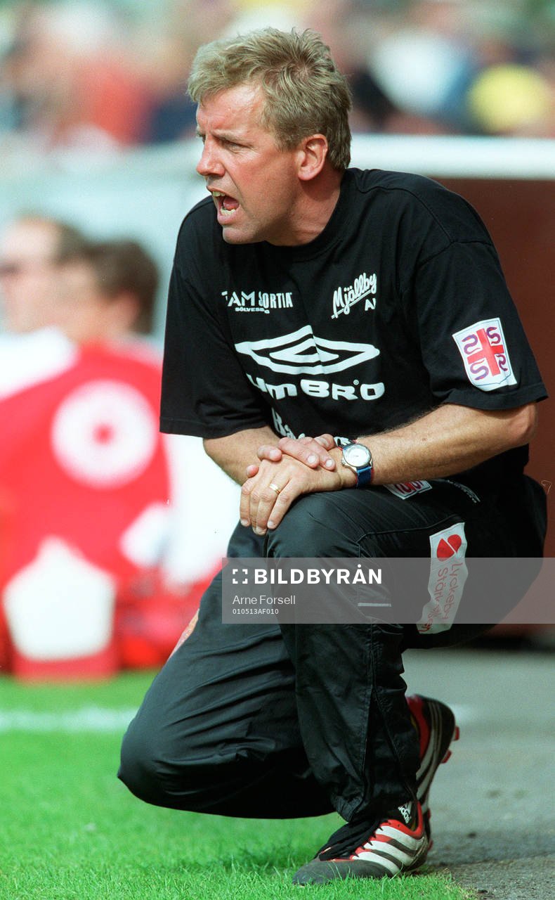 Fotboll, Hans Larsson, Mjällby, tränare