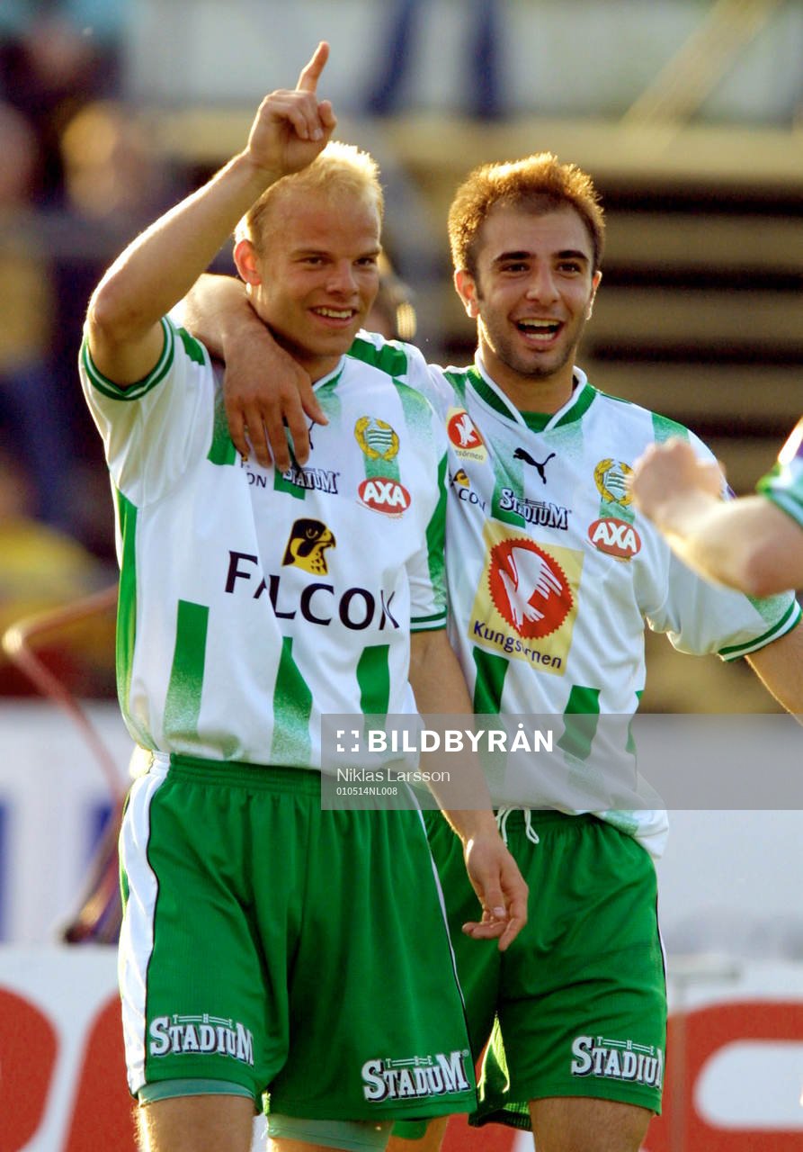 Andreas Hermansson och Kennedy Bakircioglü, Hammarby jublar