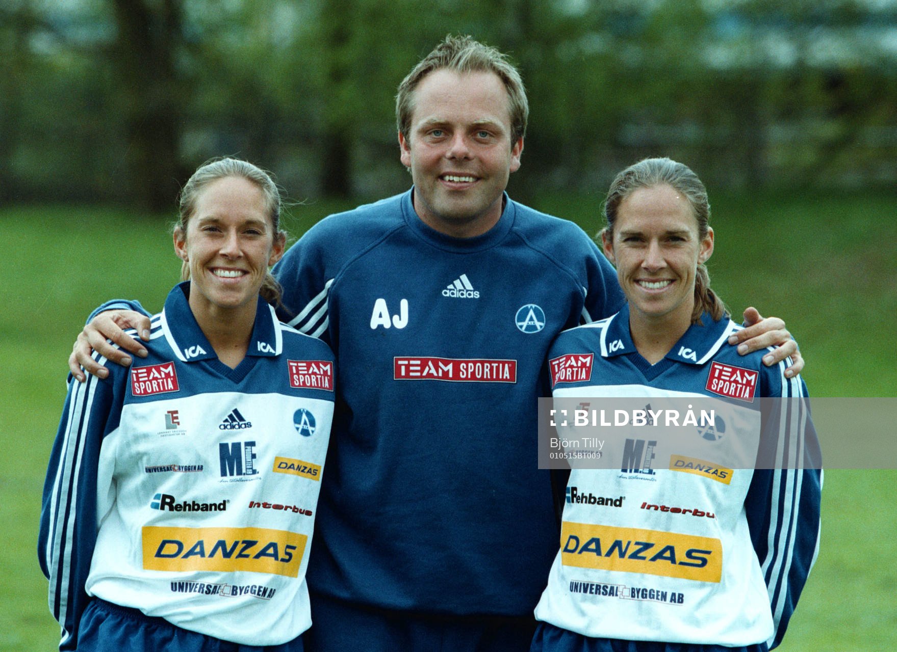 fotboll, dam, Systrarna Helen och Linda Fagerström,