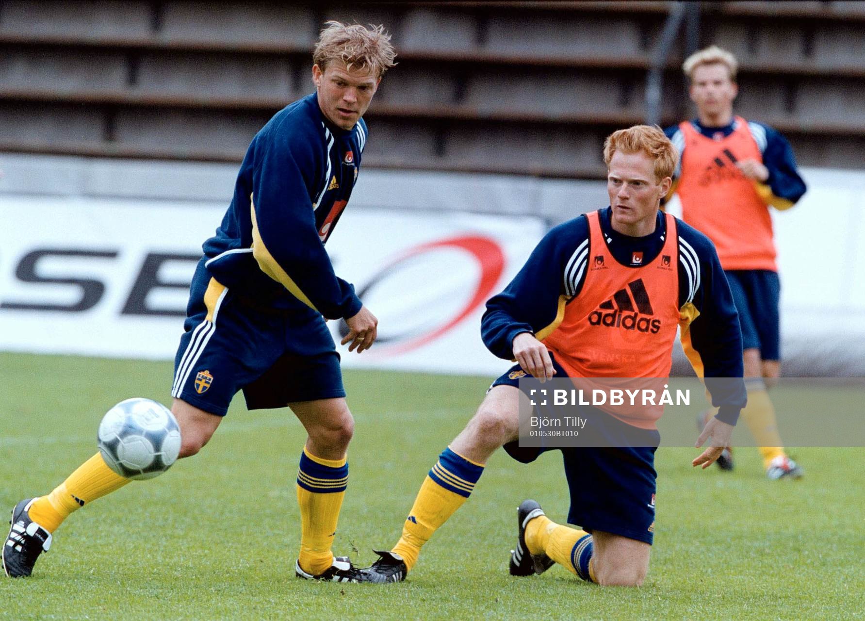 fotboll, Sverige, Marcus Allbäck och Patric Andersson