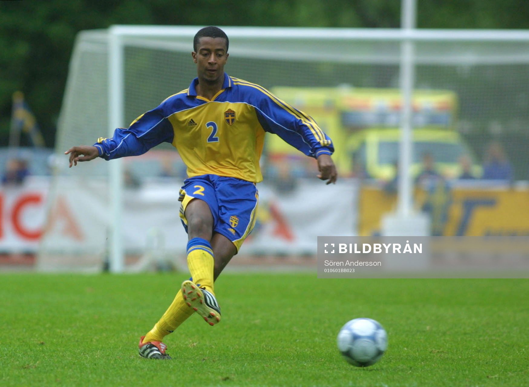 Fotboll, U21, Sverige-Slovakien Benjamin Kibebe.