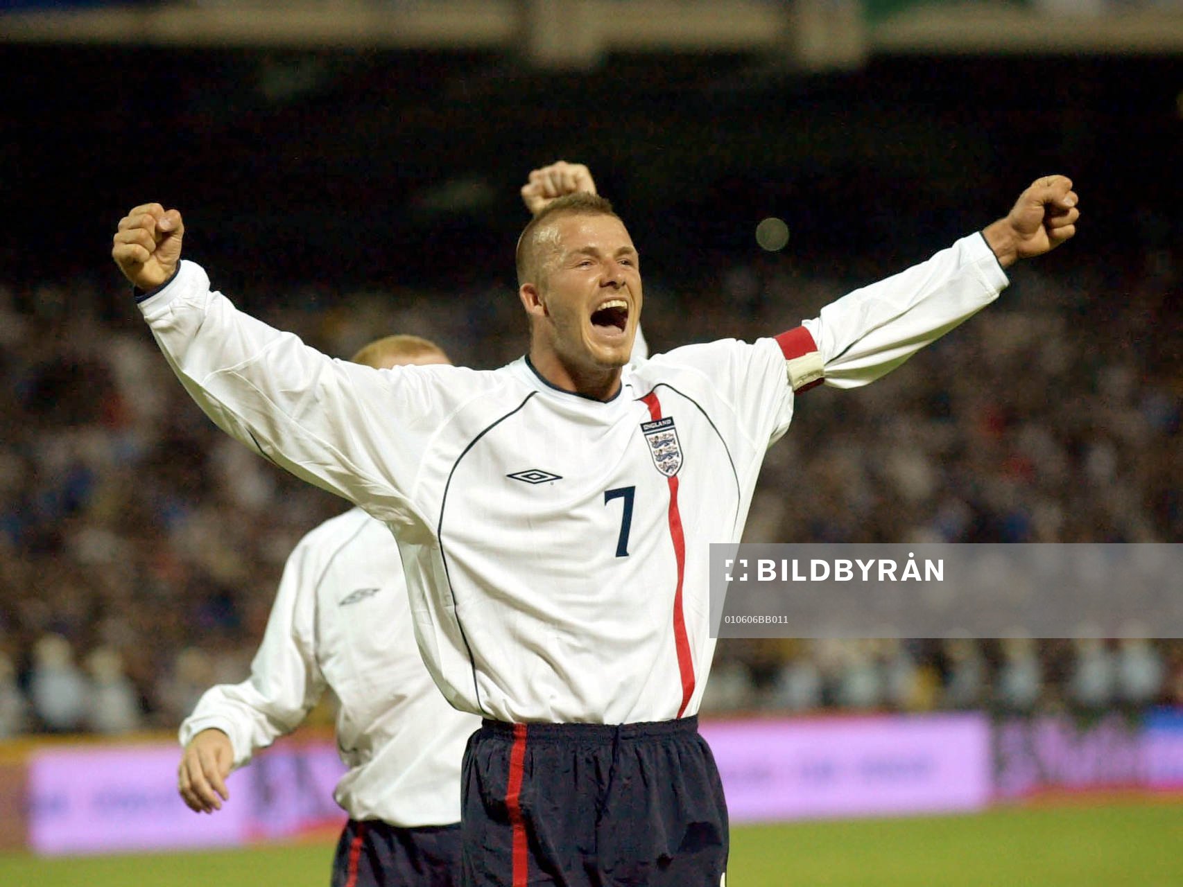  David Beckham och Paul Scholes, England jubel
