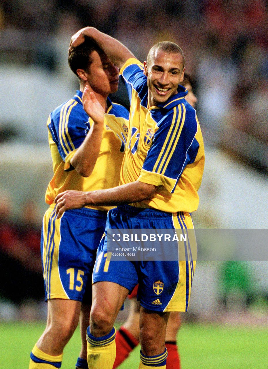 Henrik Larsson (Henke Larsson), Sverige, glädje, jubel