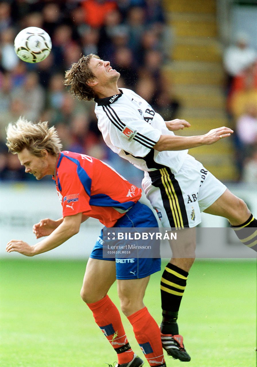 Björn Johansen, Helsingborg och Thomas Lagerlöf, AIK i en