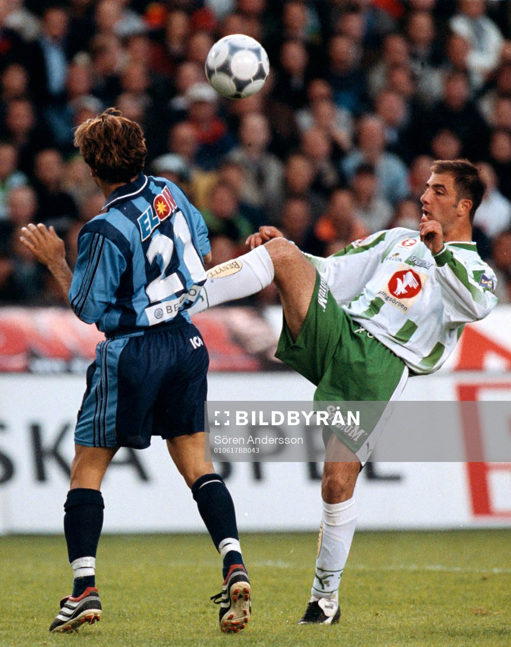 Louay Chanko Djurgården och Kennedy Bakirciougly Hammarby