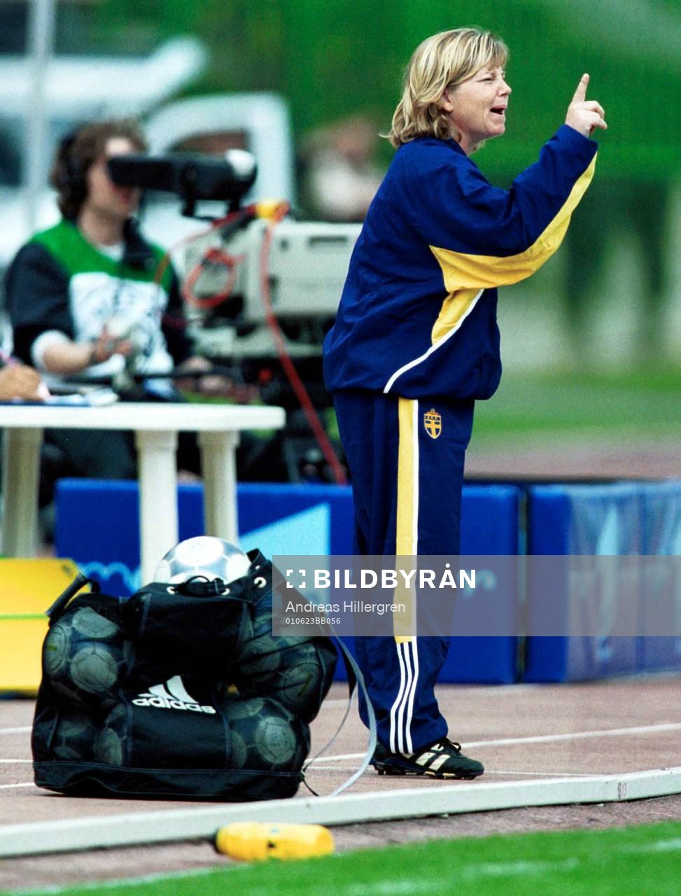 Fotboll, EM, Dam, Marika Domanski Lyfors, förbundskapten