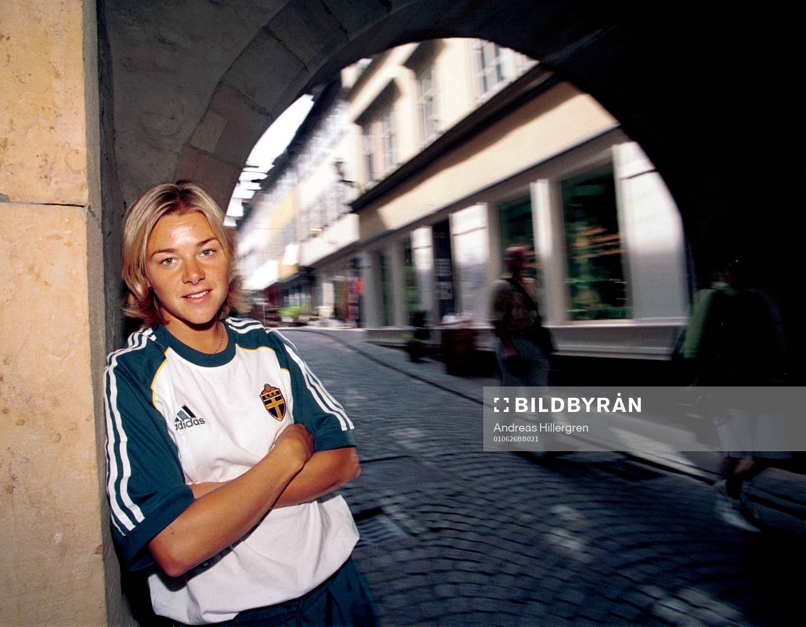 Fotboll, EM, dam, Sverige, Tina Nordlund, i gamla