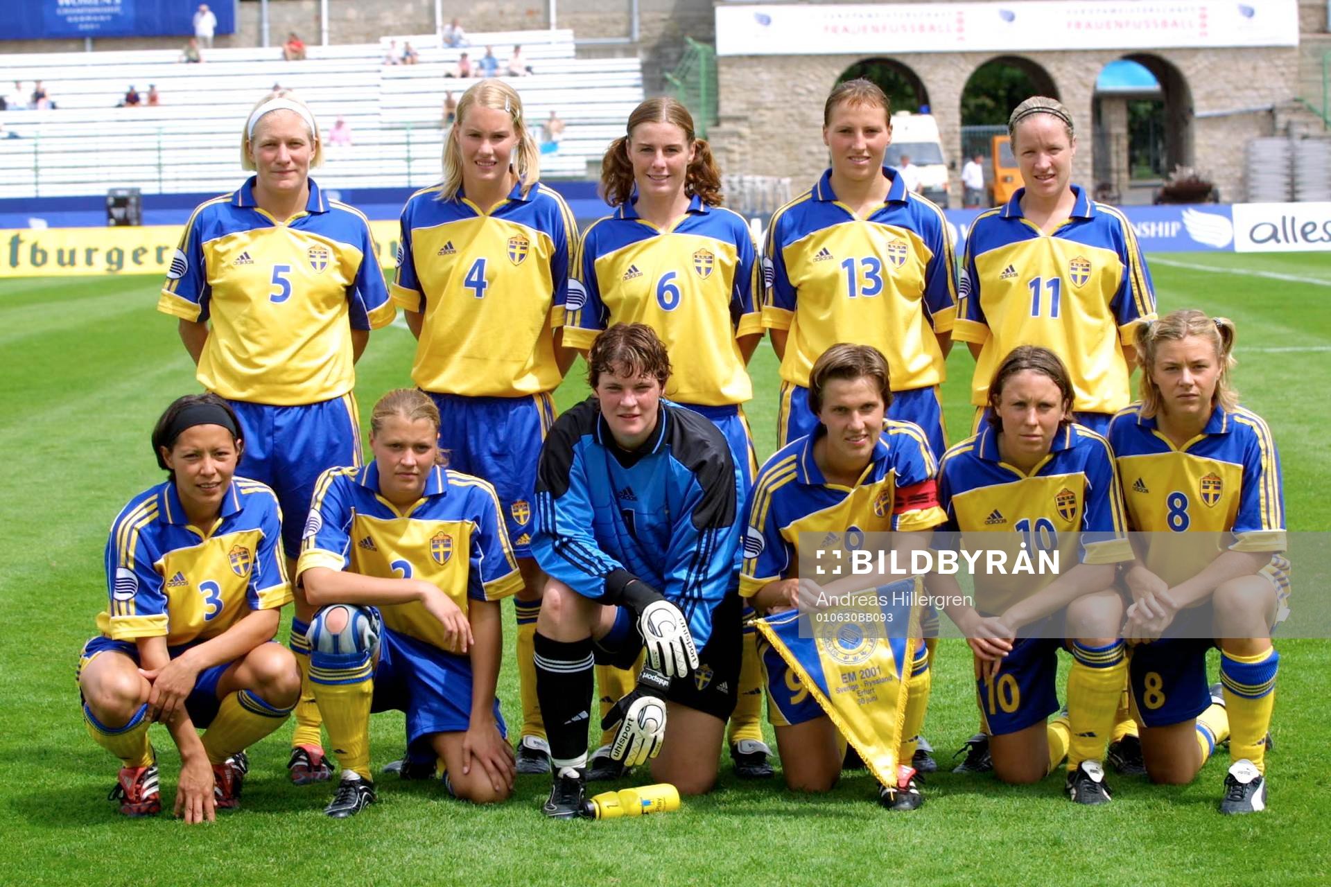Fotboll, EM, dam, Sverige, lagbild