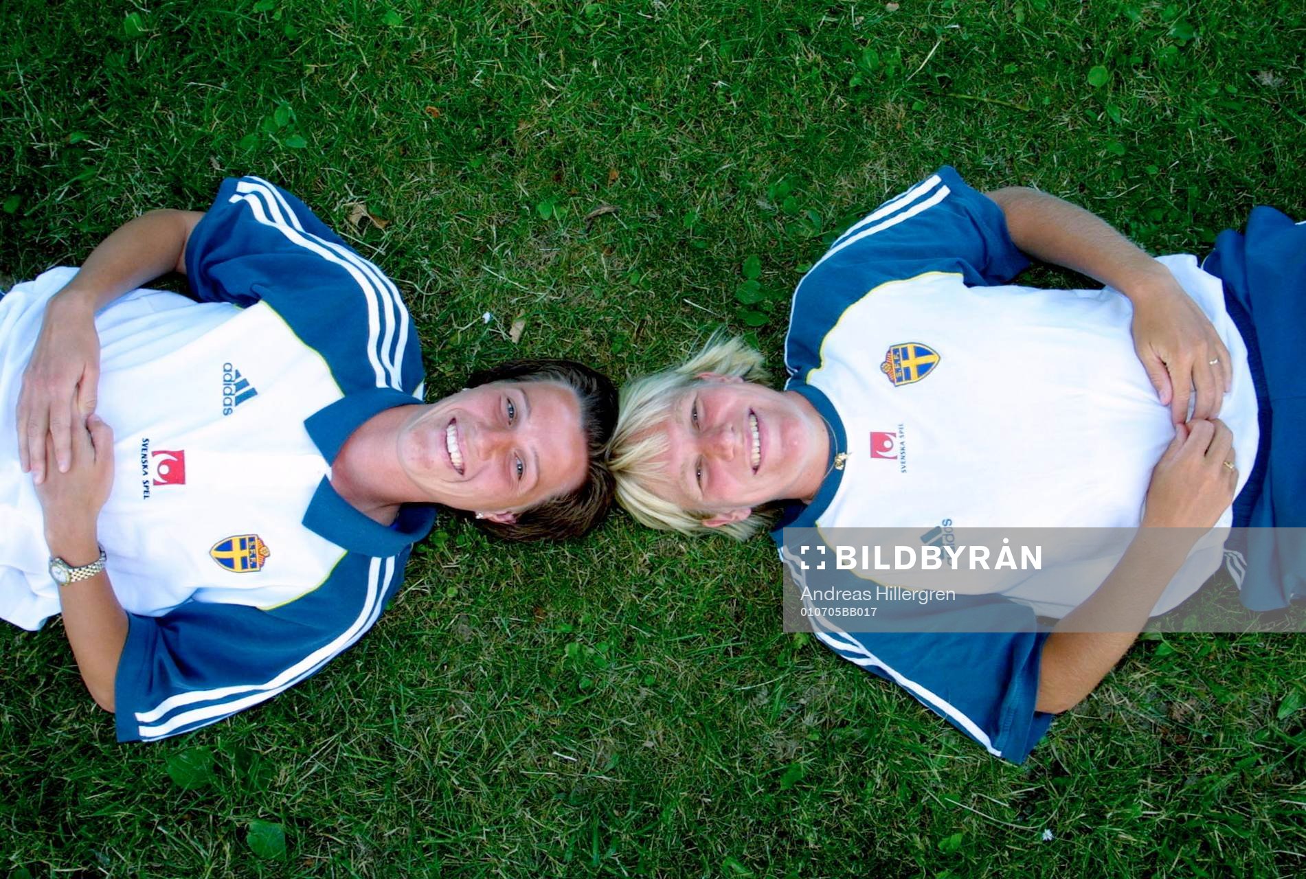 Fotboll, EM, dam, Malin Andersson och Kristin Bengtsson