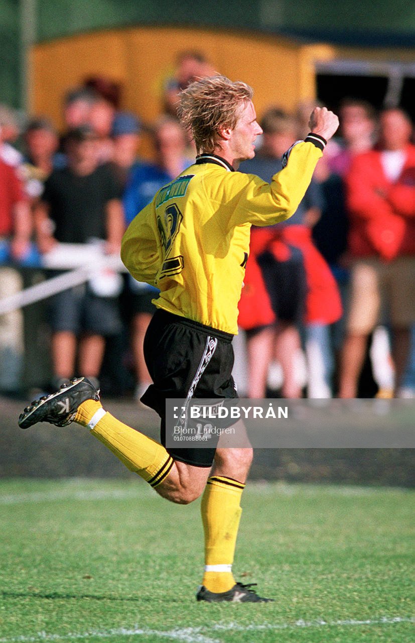 Fotboll,  Superettan, Simon Sjöfors, Mjällby, Jubel