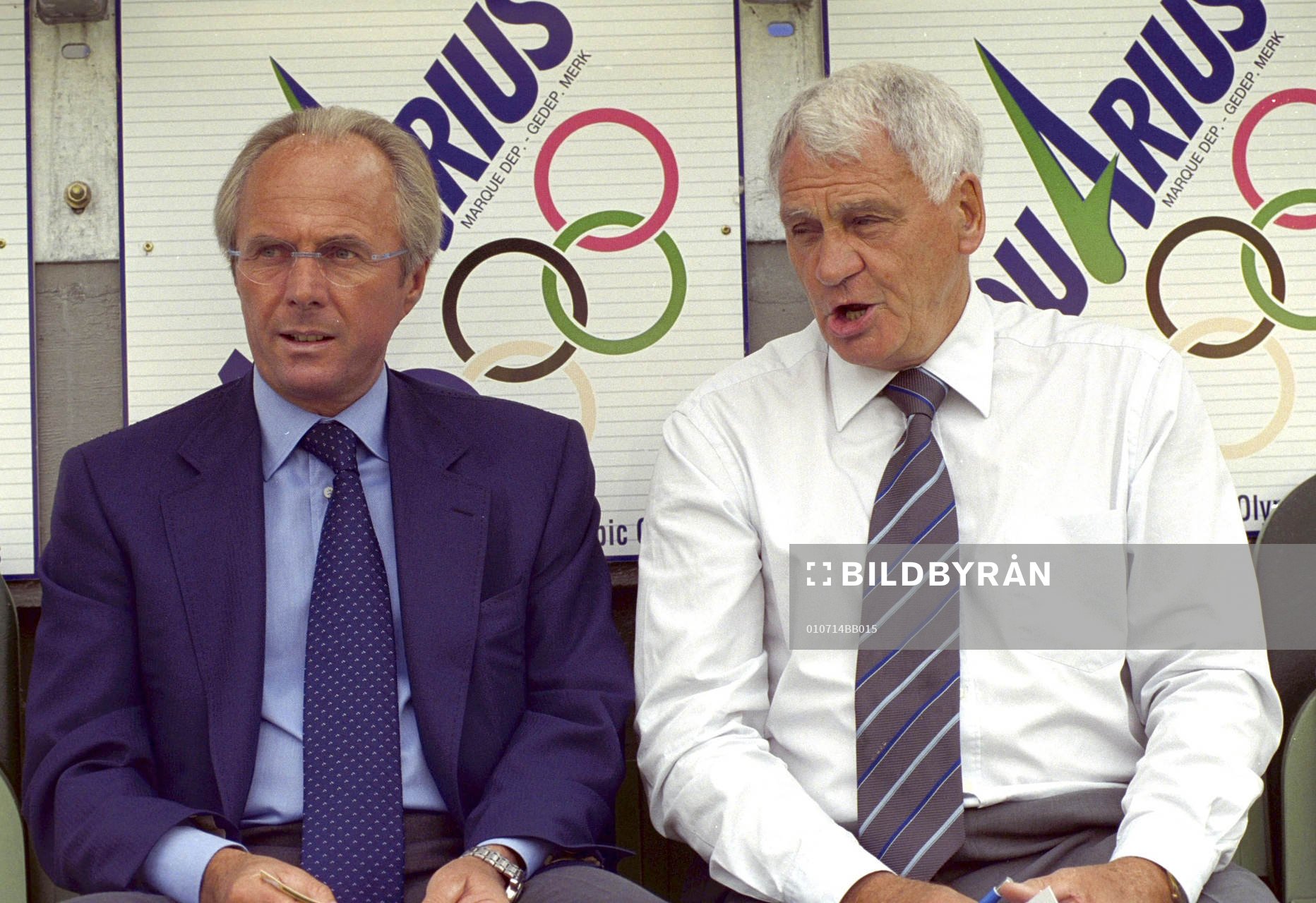 Sven-Göran Eriksson, förbundskapten och Bobby Robson.