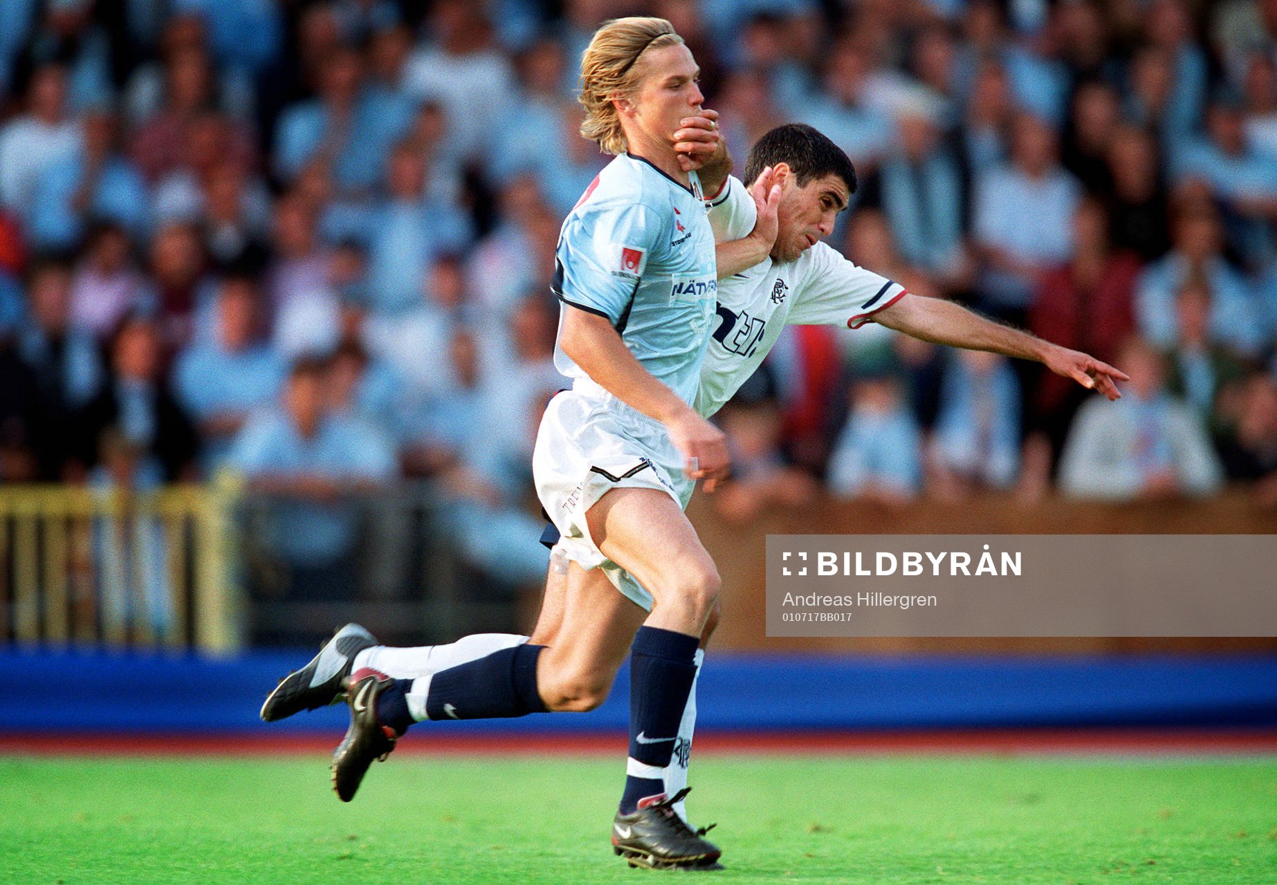  Markus Rosenberg, Malmö FF och Claudio Reyna, Glasgow Rangers.