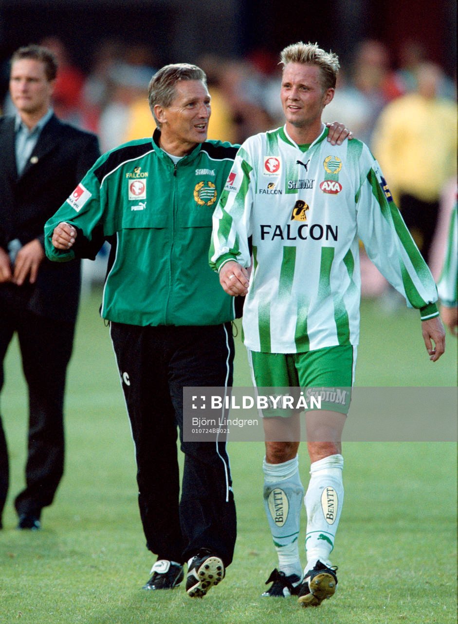 Sören Cratz , tränare och Peter Markstedt, Hammarby
